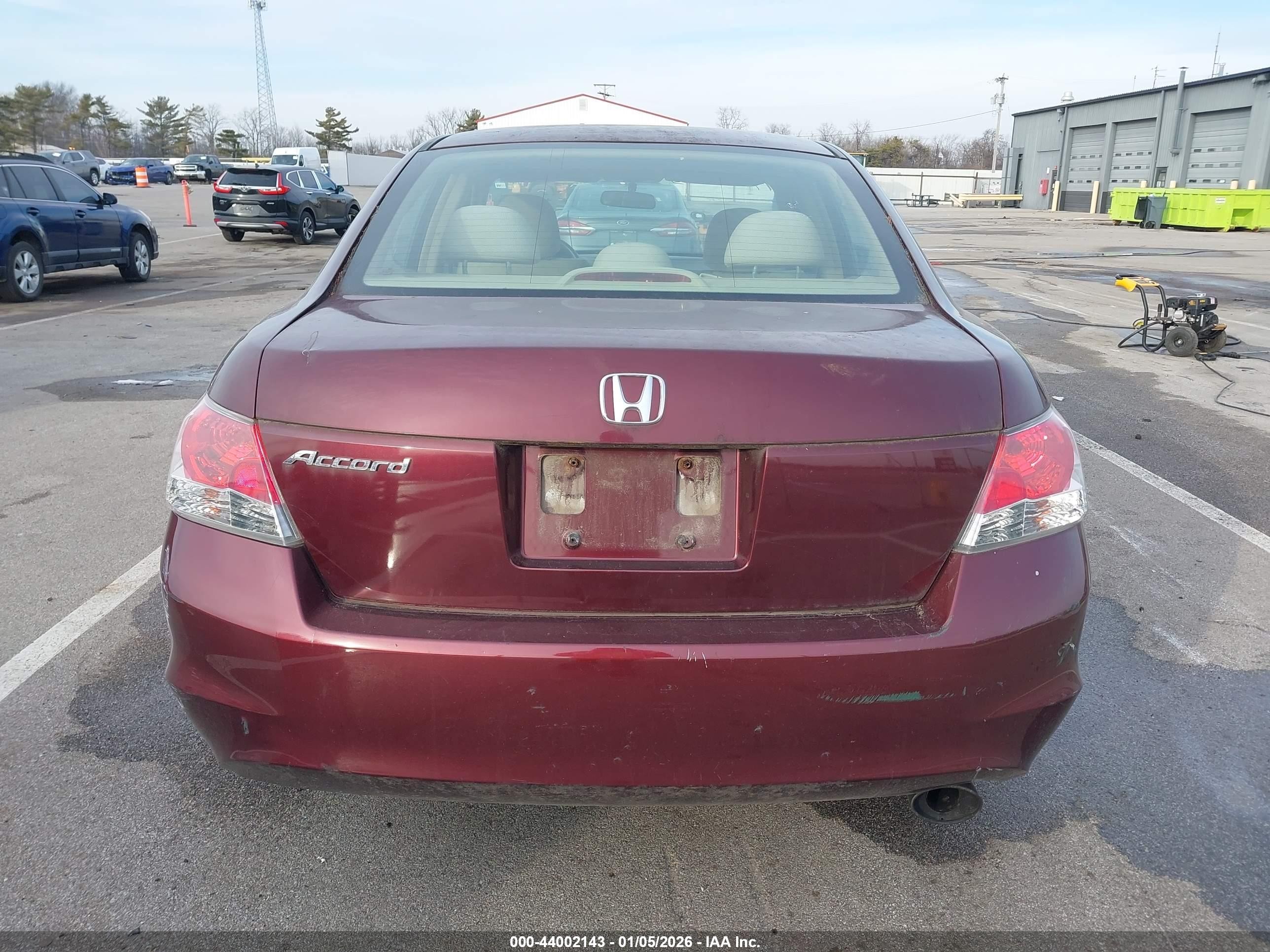 2009 Honda Accord 2.4 Ex Burgundy vin: 1HGCP26719A097145