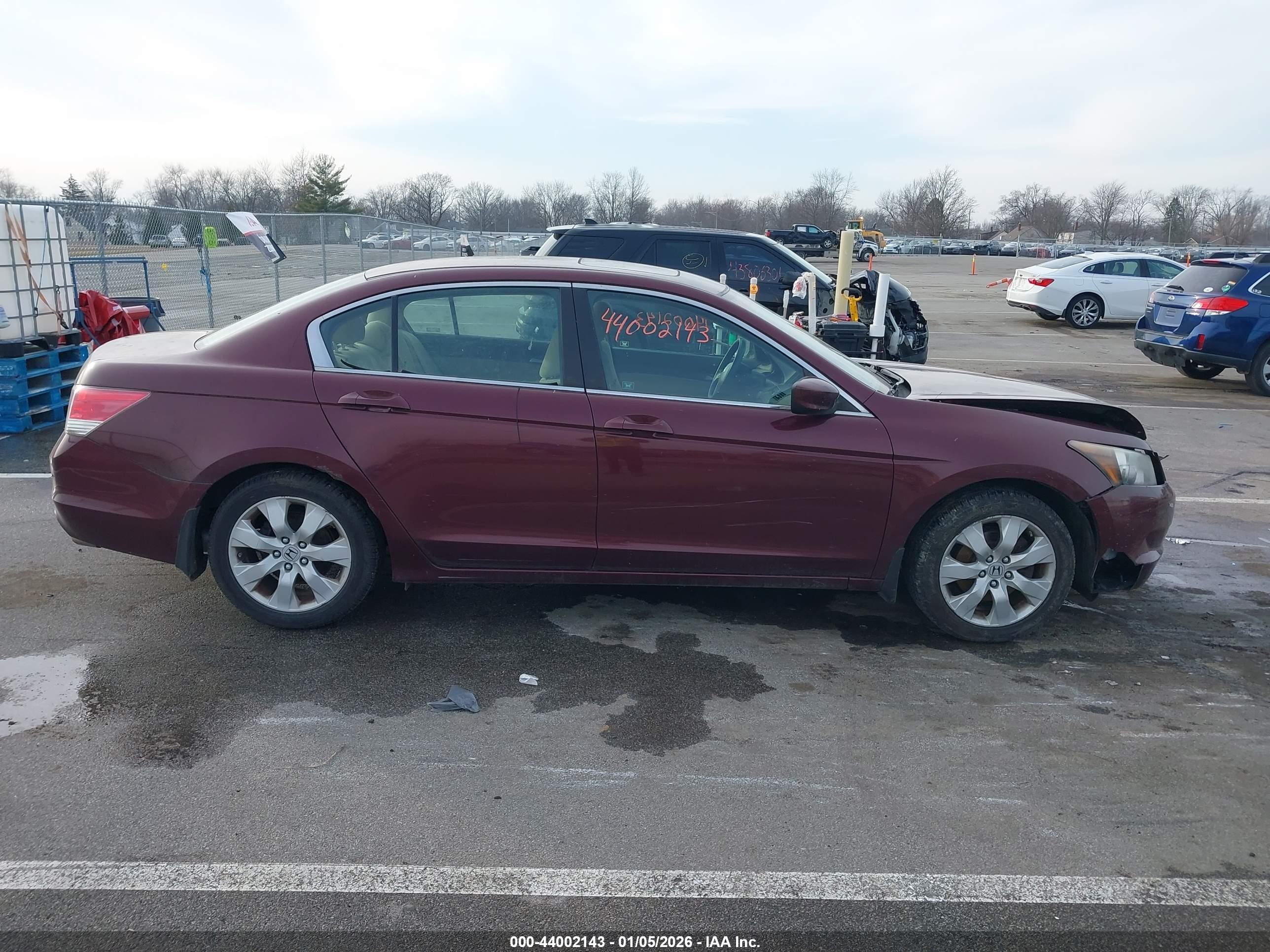 2009 Honda Accord 2.4 Ex Burgundy vin: 1HGCP26719A097145
