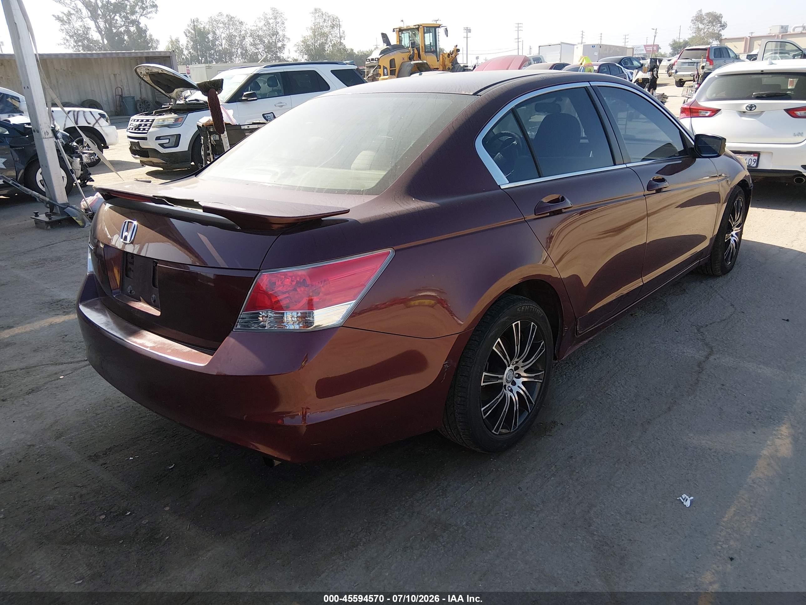 2008 Honda Accord 2.4 Ex Burgundy vin: 1HGCP26728A118857