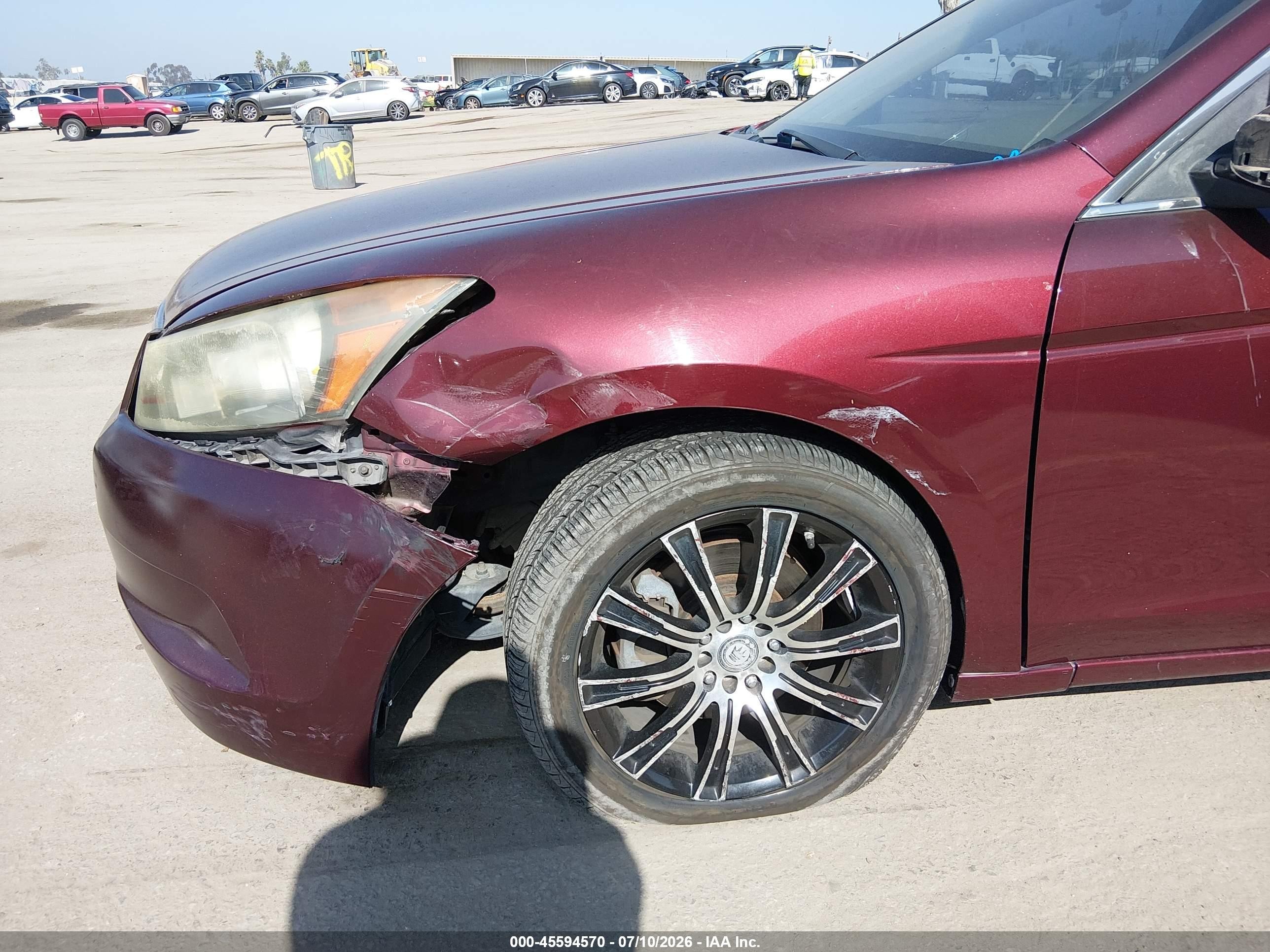 2008 Honda Accord 2.4 Ex Burgundy vin: 1HGCP26728A118857