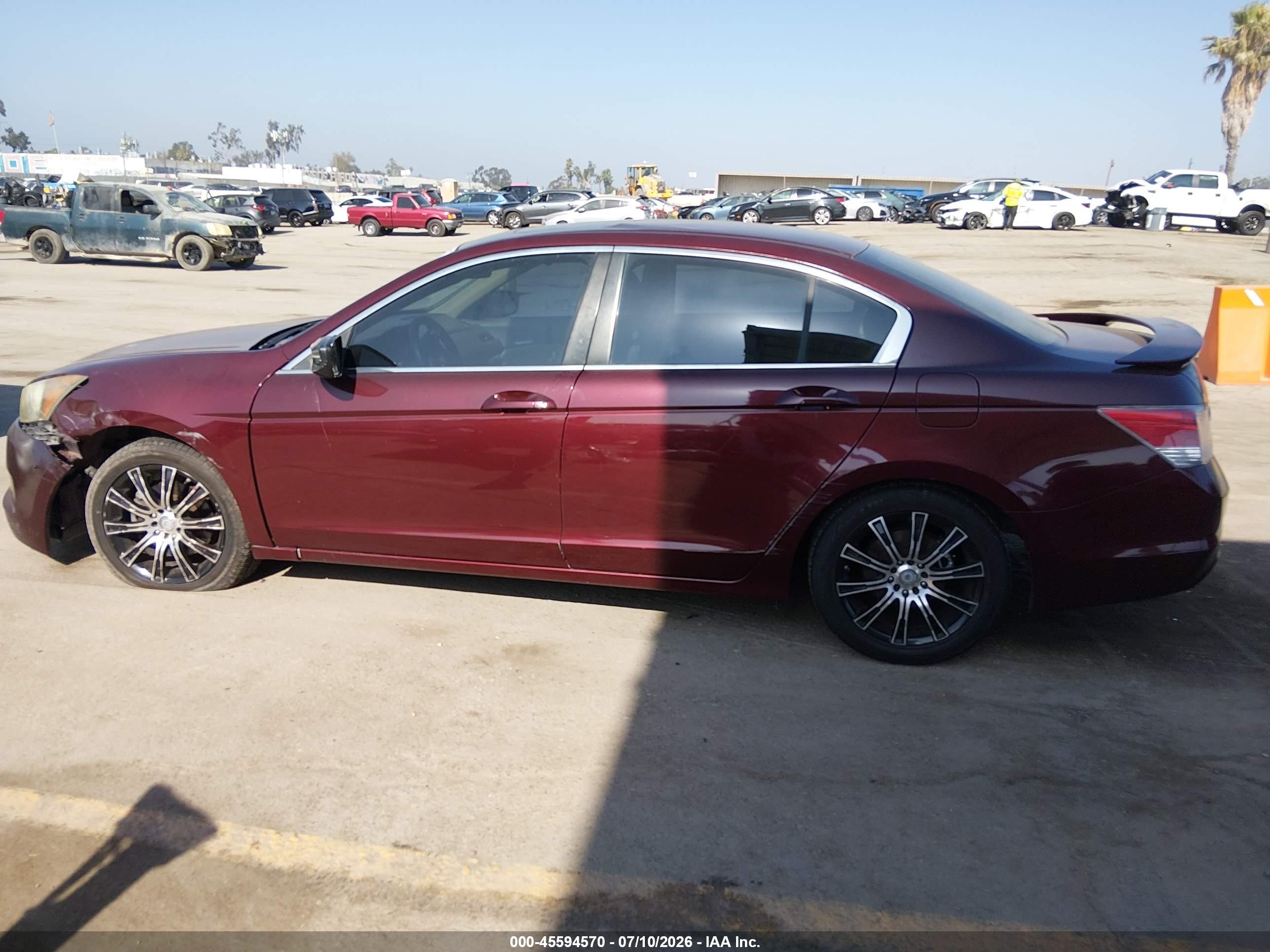 2008 Honda Accord 2.4 Ex Burgundy vin: 1HGCP26728A118857
