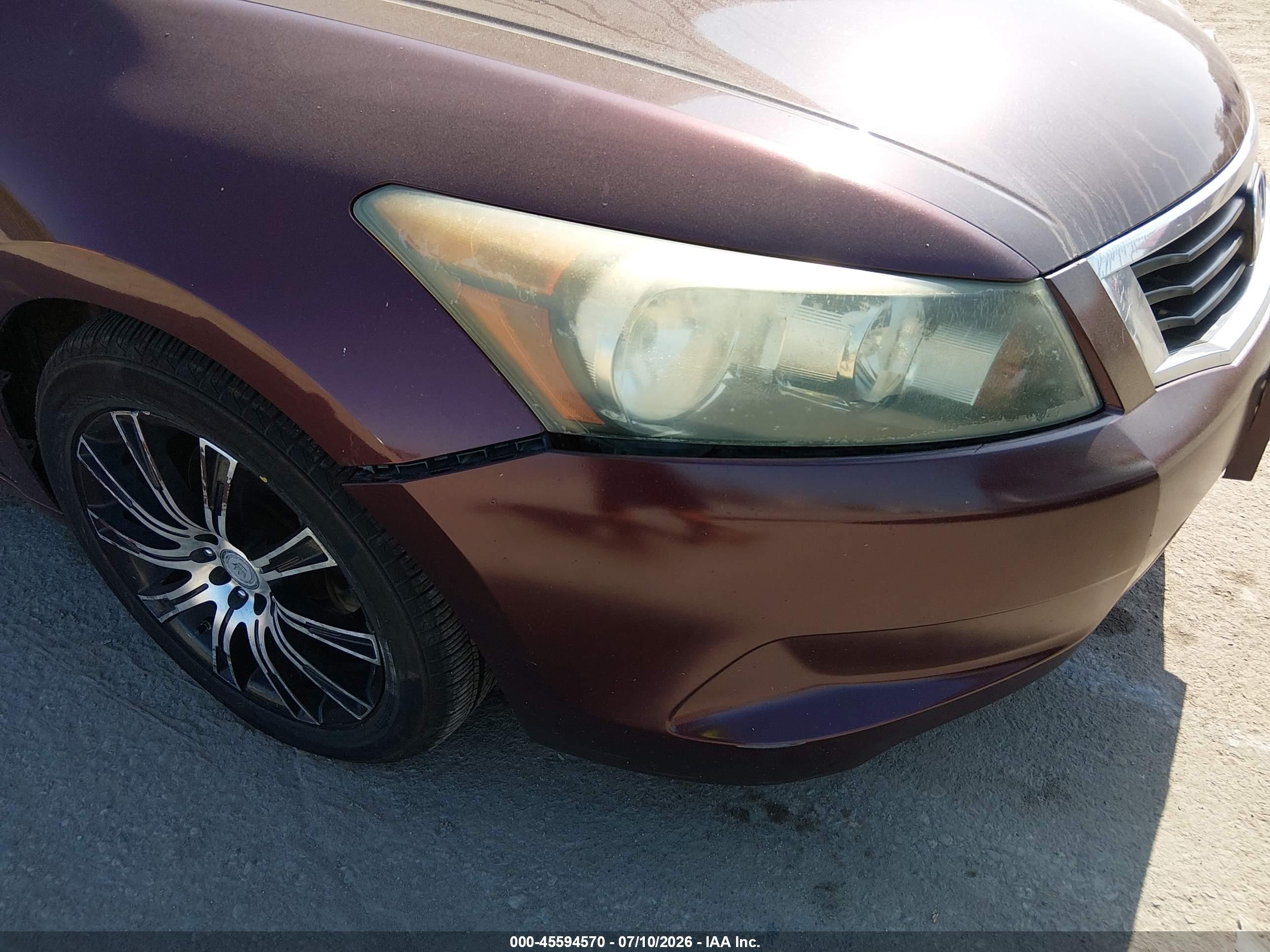 2008 Honda Accord 2.4 Ex Burgundy vin: 1HGCP26728A118857