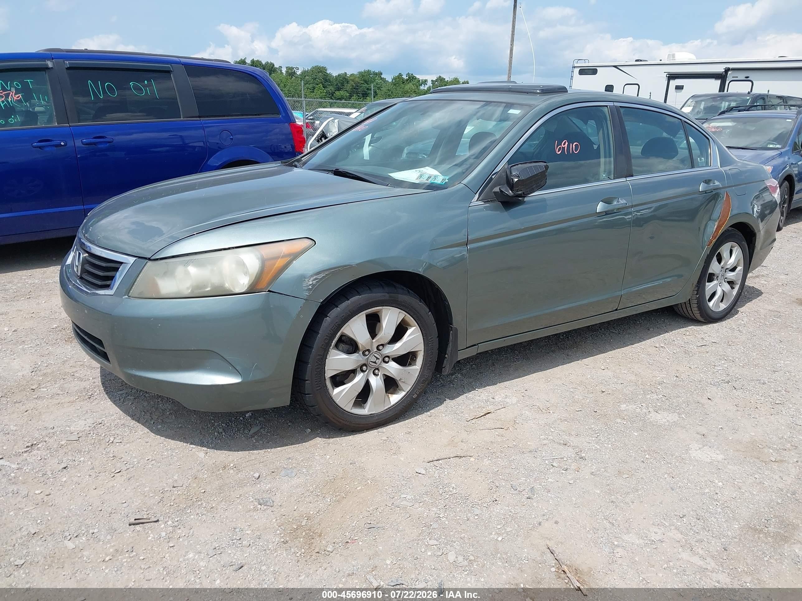 2009 Honda Accord 2.4 Ex Green vin: 1HGCP26729A022762