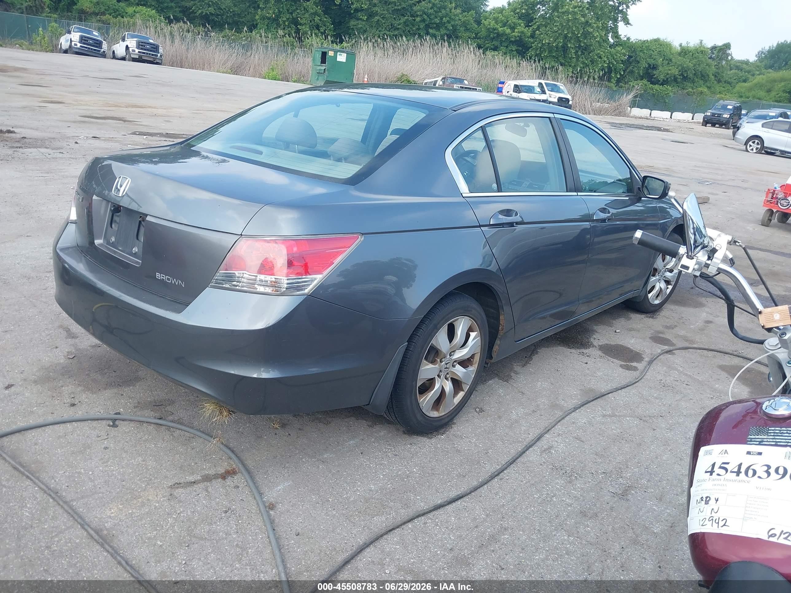 2009 Honda Accord 2.4 Ex Gray vin: 1HGCP26729A070651