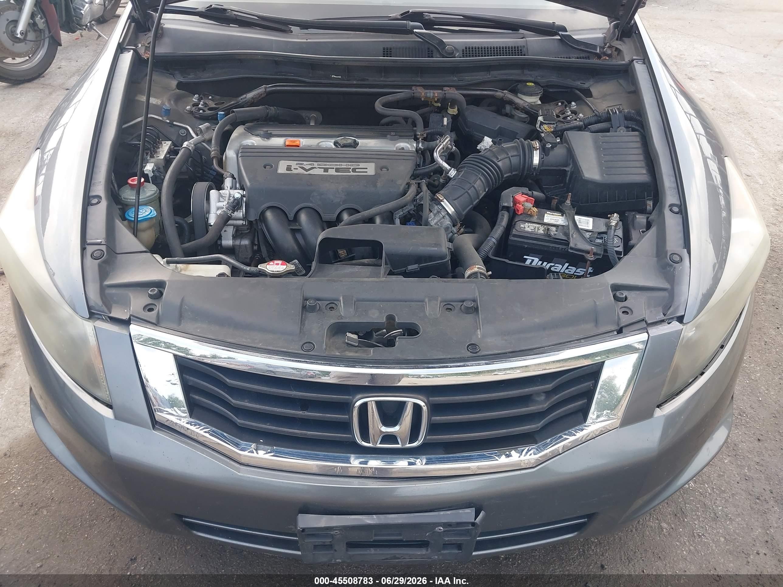 2009 Honda Accord 2.4 Ex Gray vin: 1HGCP26729A070651