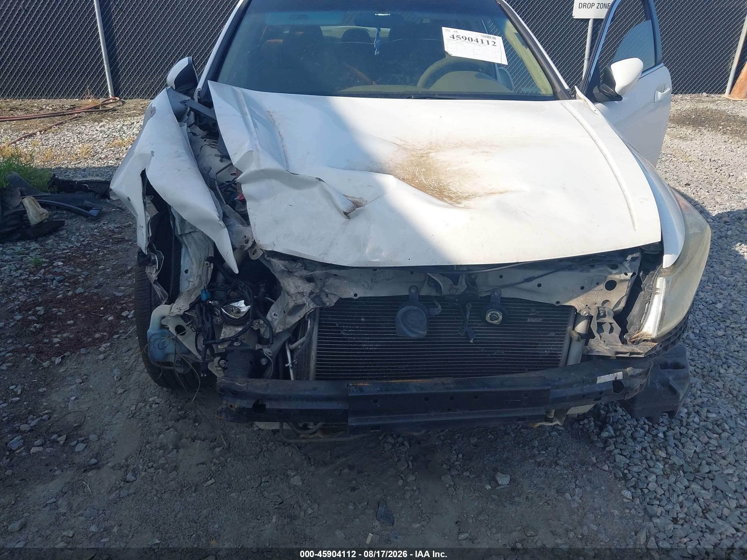 2009 Honda Accord 2.4 Ex White vin: 1HGCP26729A095260