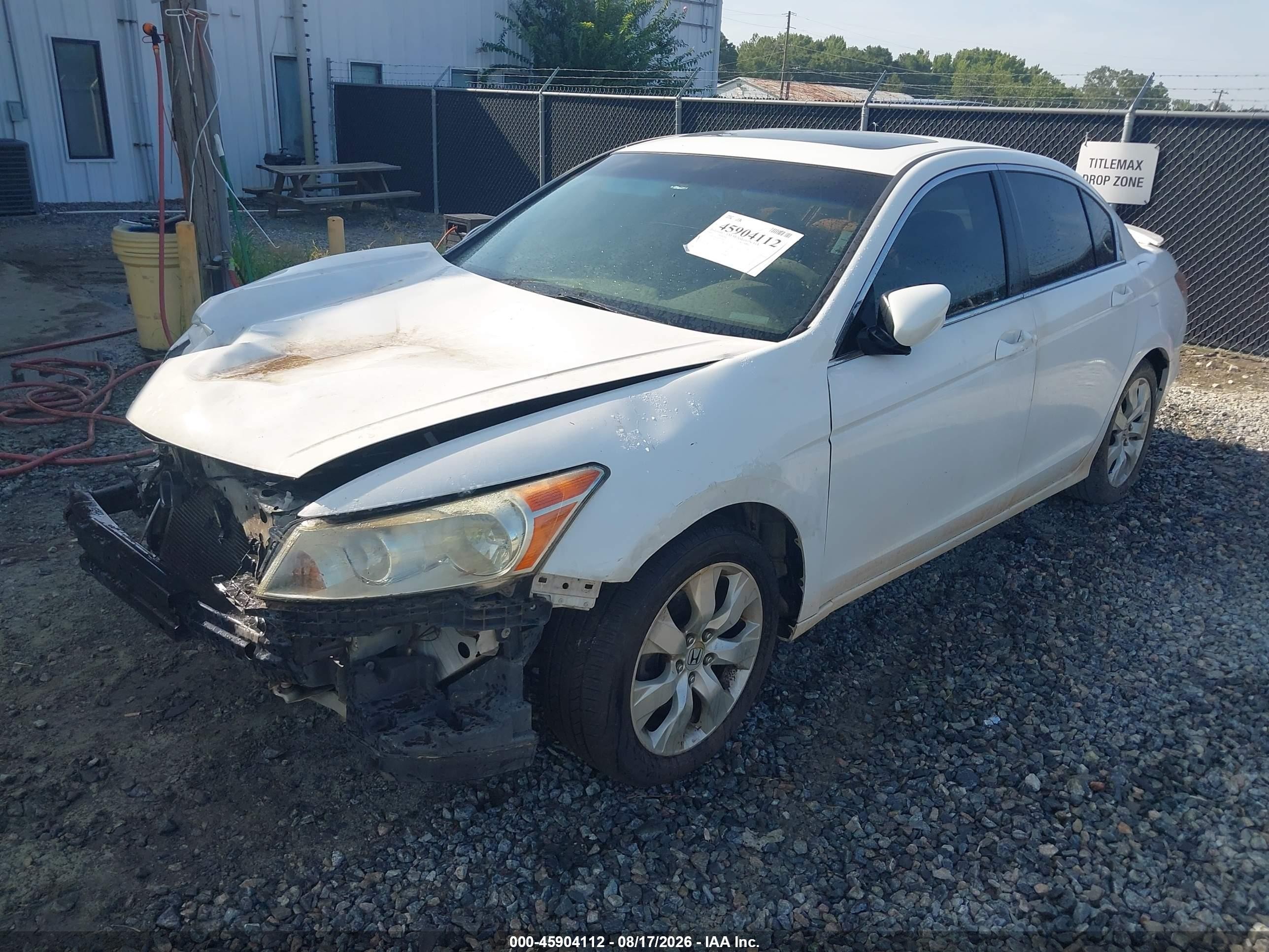 2009 Honda Accord 2.4 Ex White vin: 1HGCP26729A095260