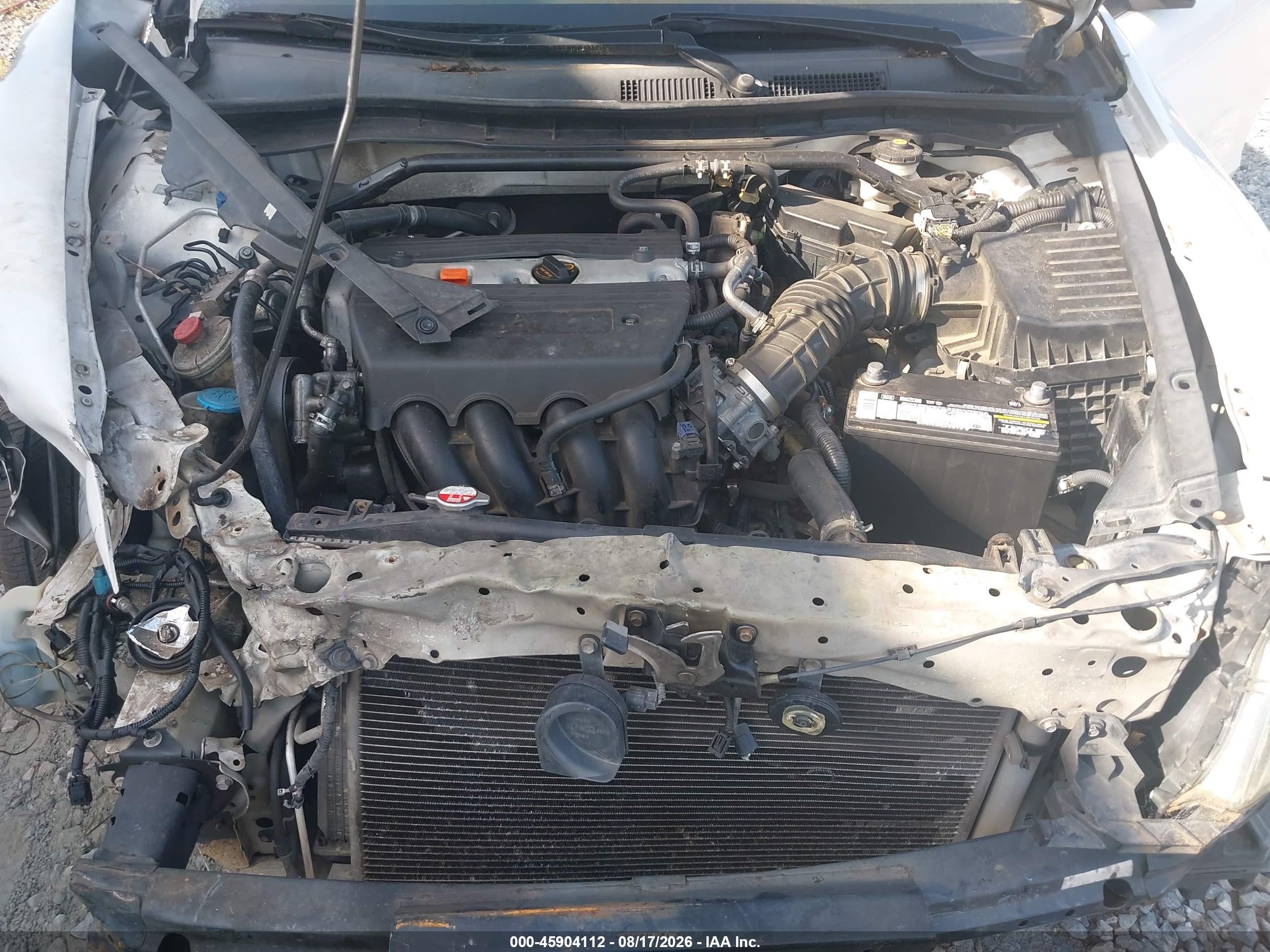 2009 Honda Accord 2.4 Ex White vin: 1HGCP26729A095260
