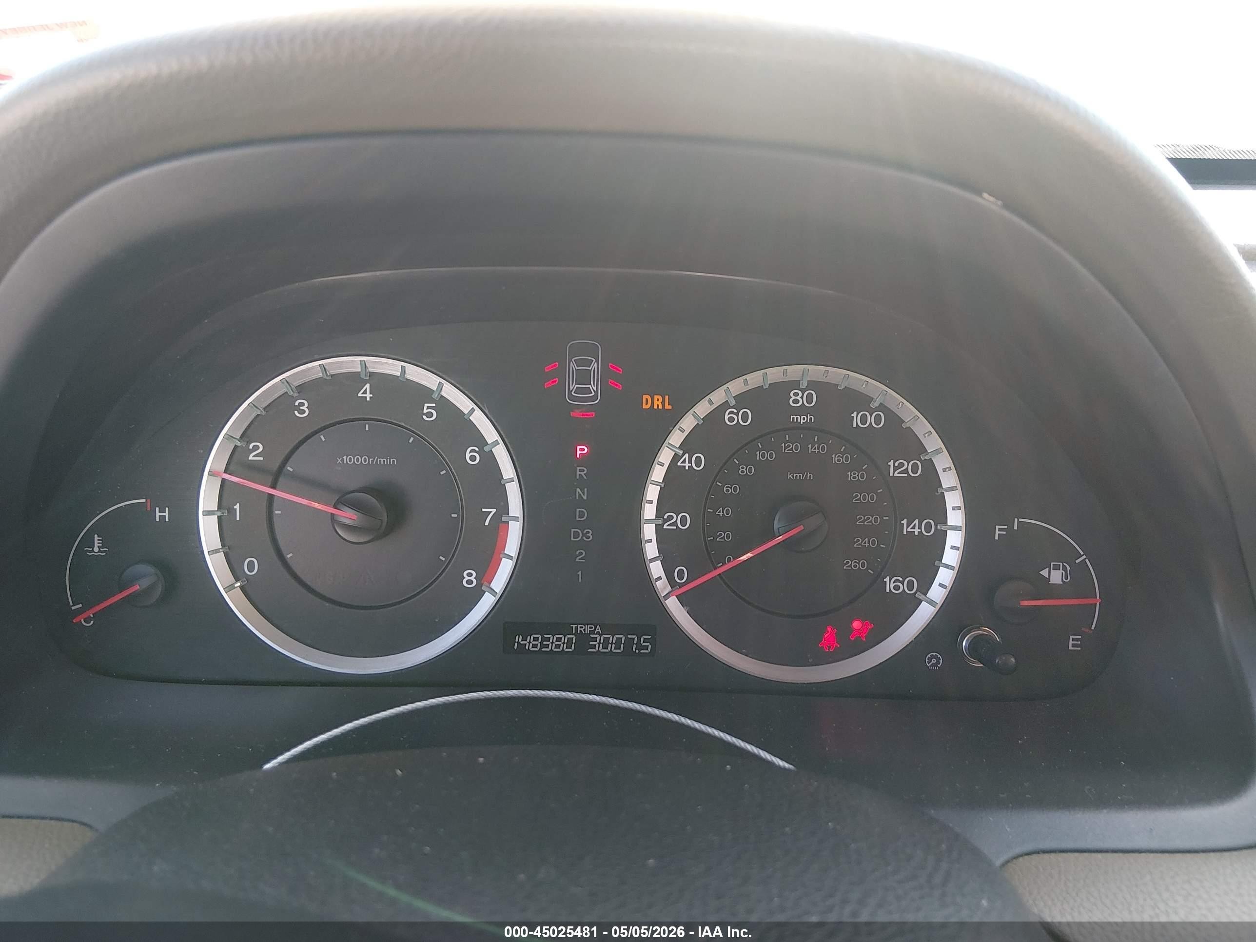 2009 Honda Accord 2.4 Ex White vin: 1HGCP26729A153660