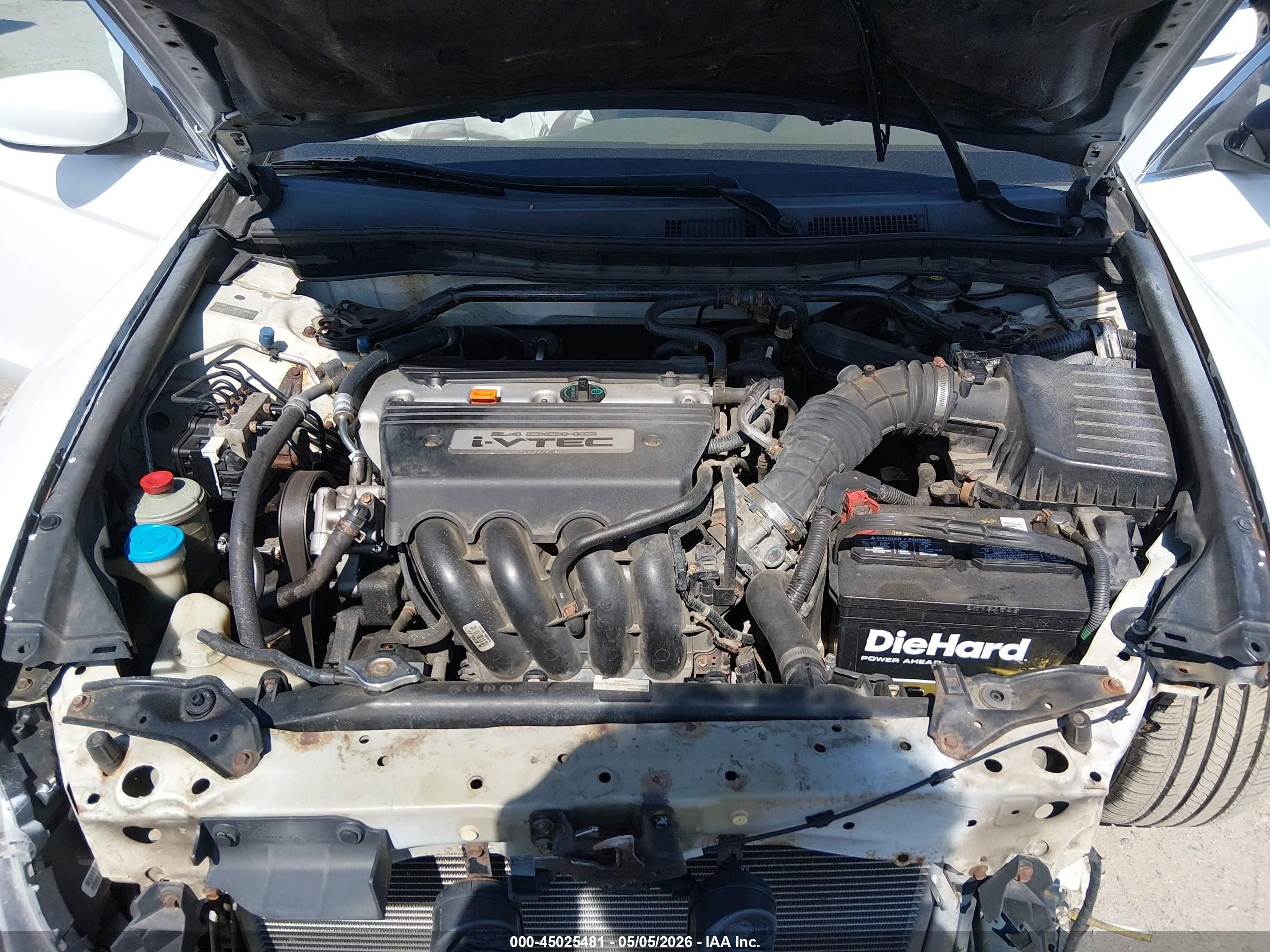 2009 Honda Accord 2.4 Ex White vin: 1HGCP26729A153660