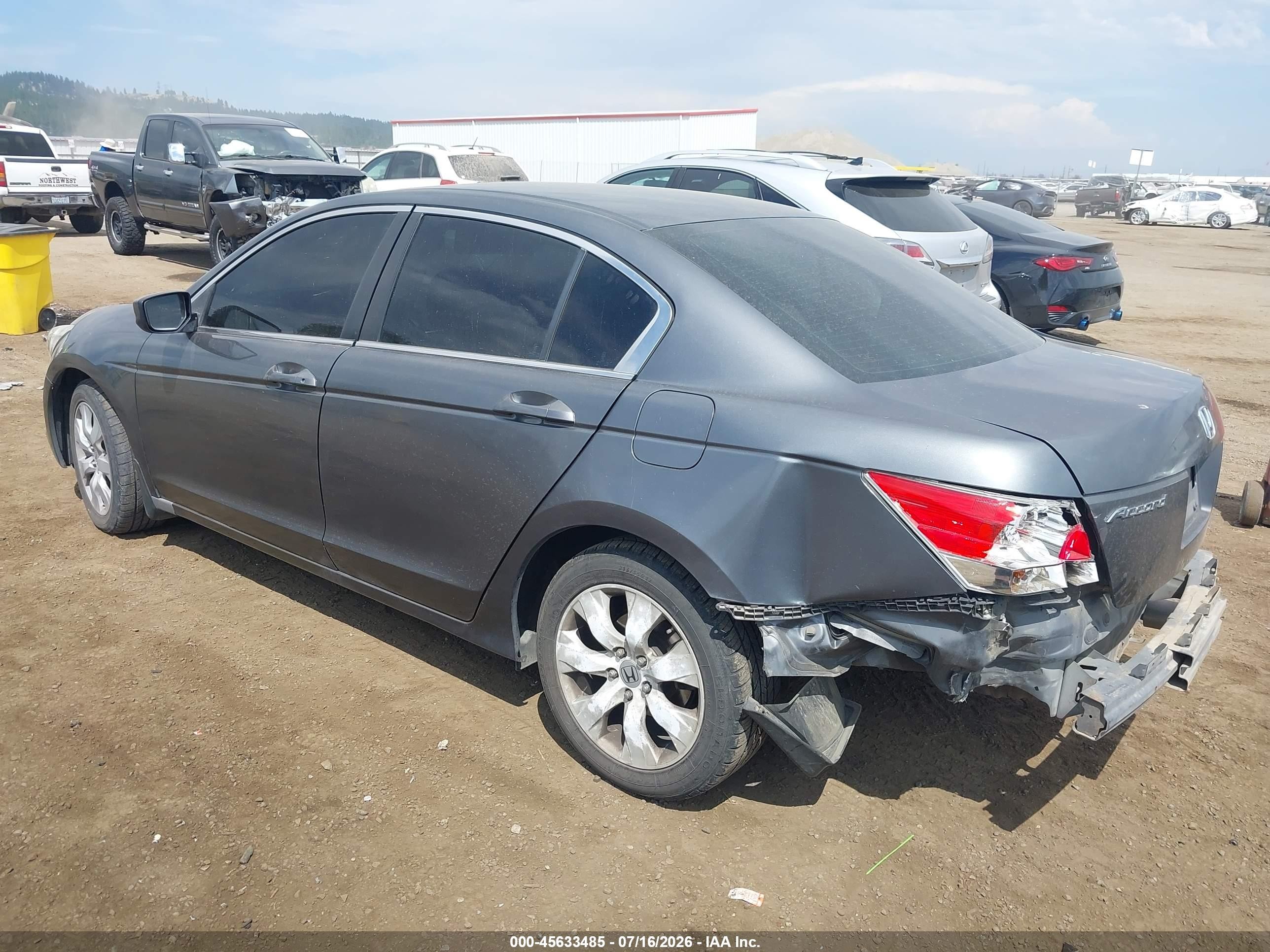 2009 Honda Accord 2.4 Ex Gray vin: 1HGCP26729A193446