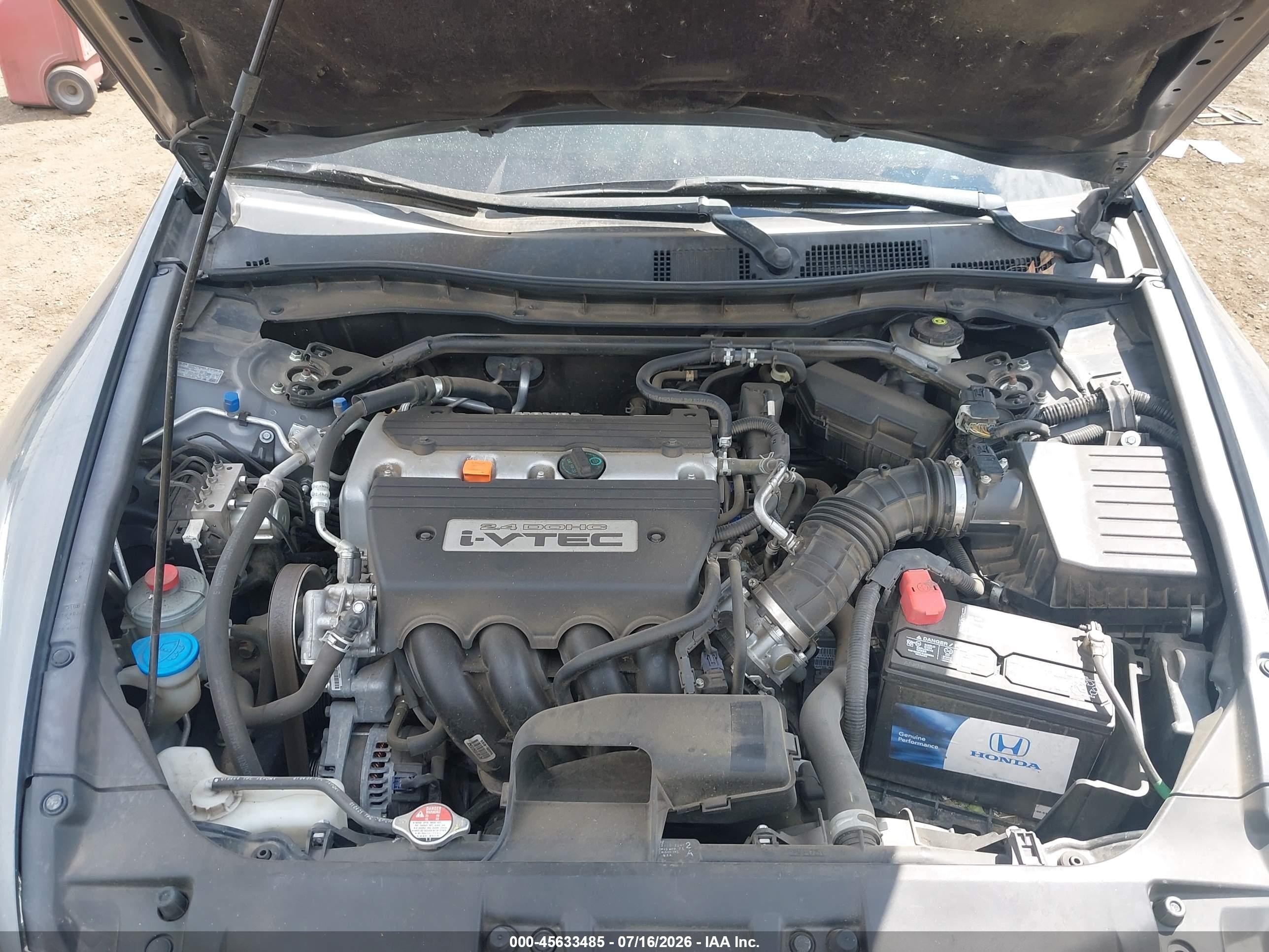 2009 Honda Accord 2.4 Ex Gray vin: 1HGCP26729A193446