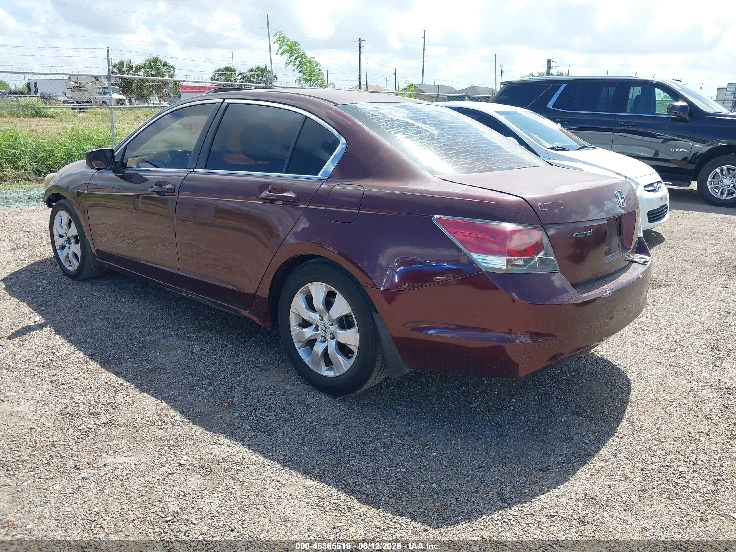 2008 Honda Accord 2.4 Ex Maroon vin: 1HGCP26738A051296