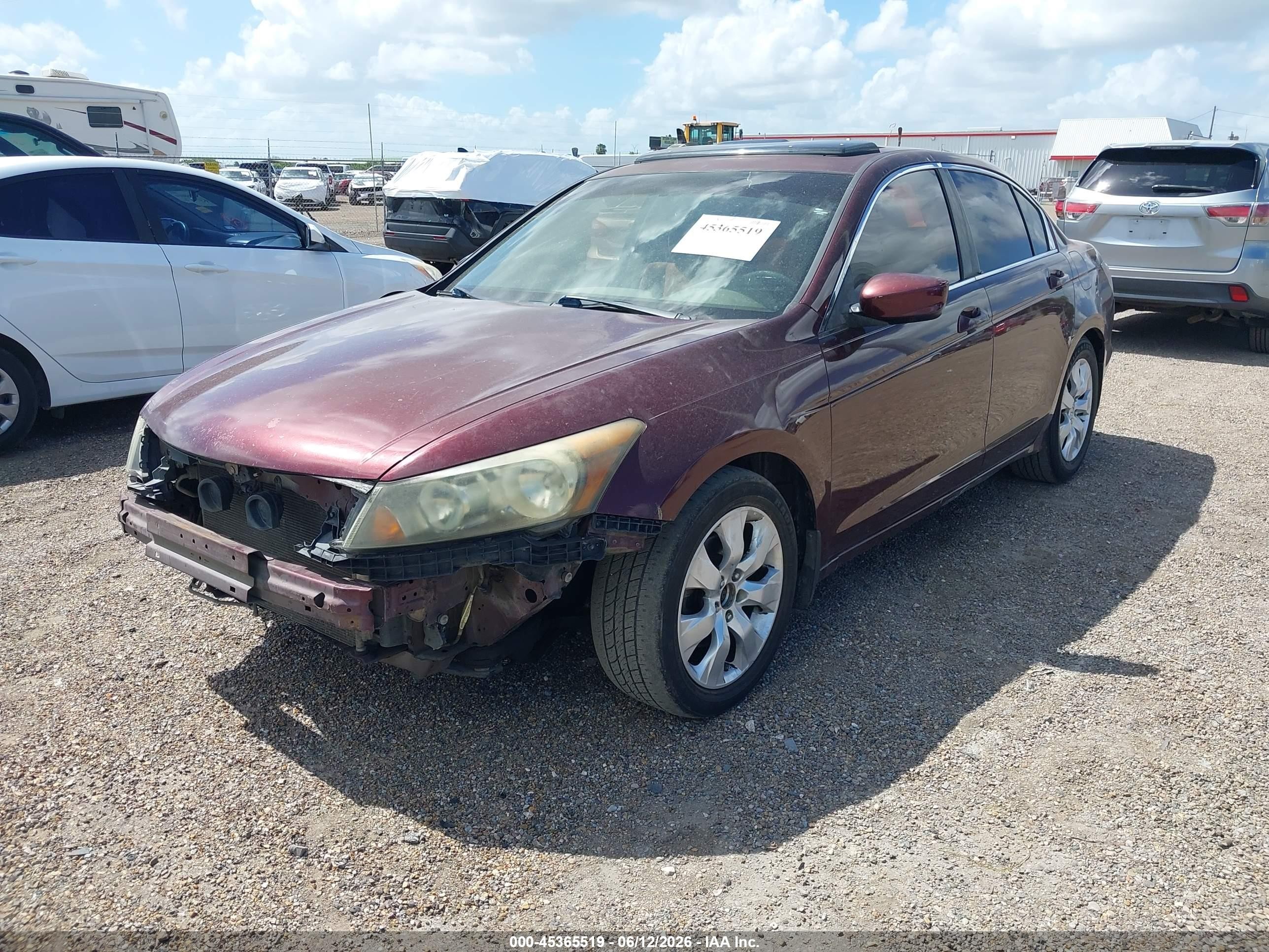 2008 Honda Accord 2.4 Ex Maroon vin: 1HGCP26738A051296