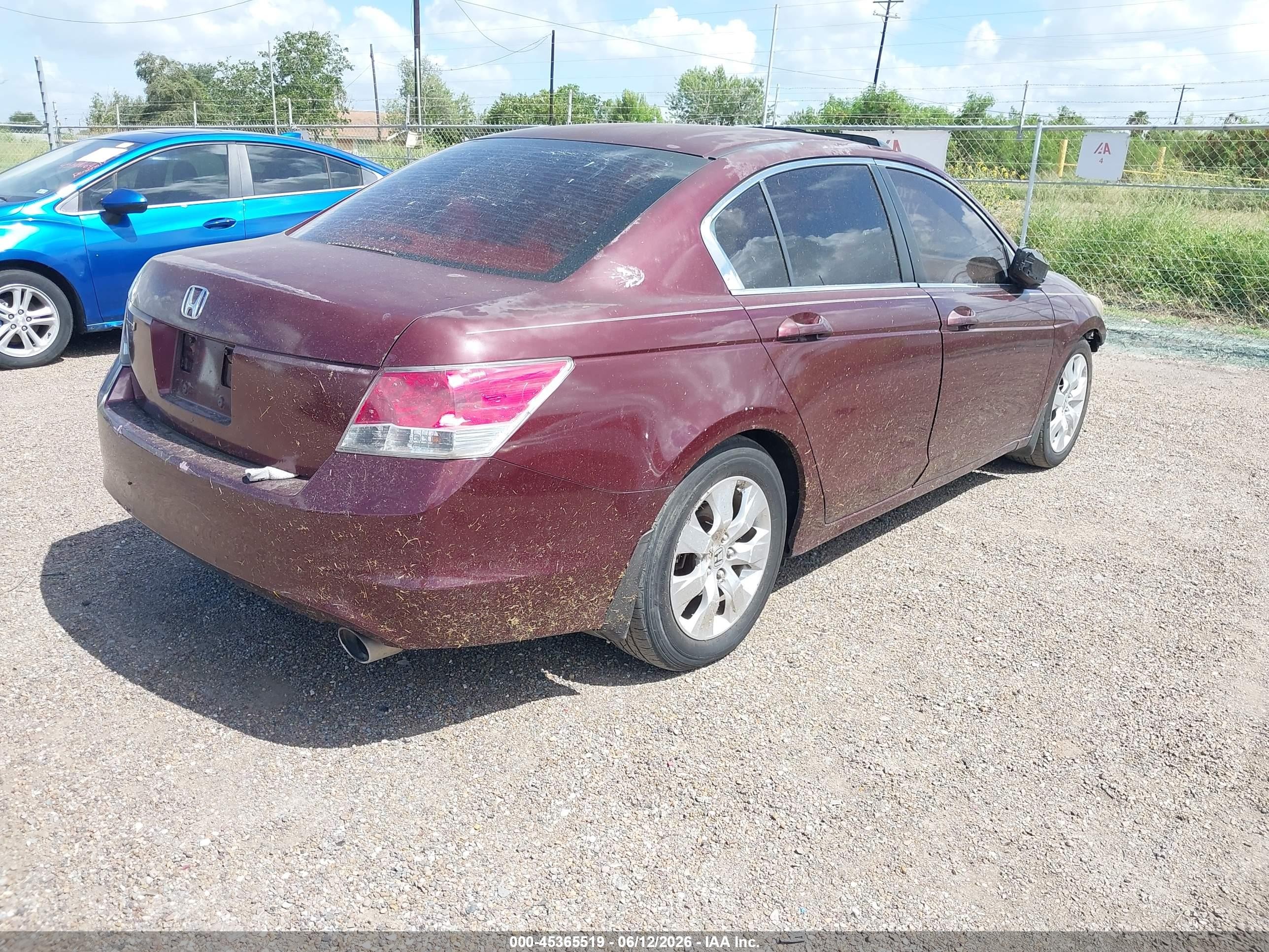 2008 Honda Accord 2.4 Ex Maroon vin: 1HGCP26738A051296