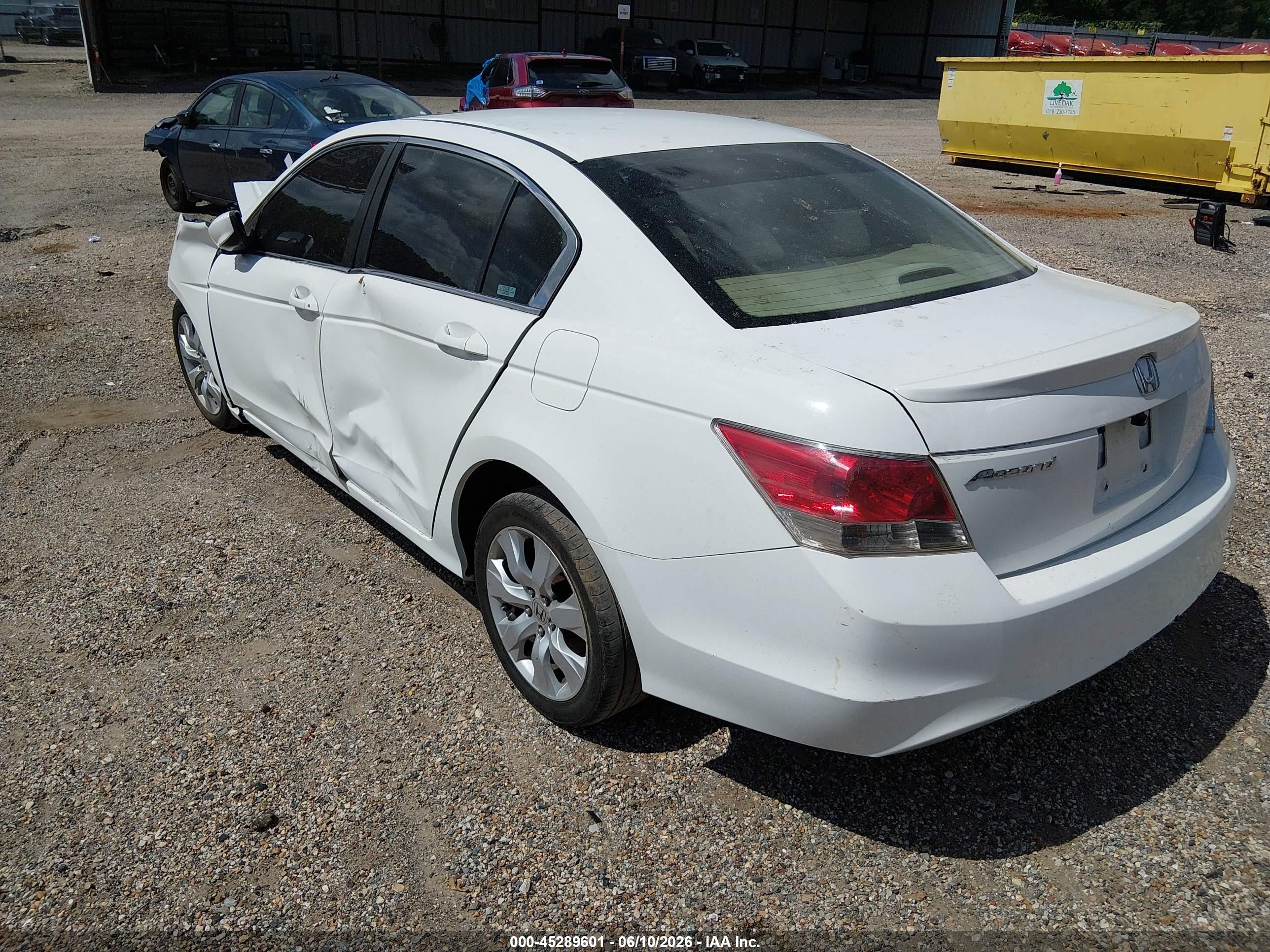 2008 Honda Accord 2.4 Ex Белый vin: 1HGCP26738A114381
