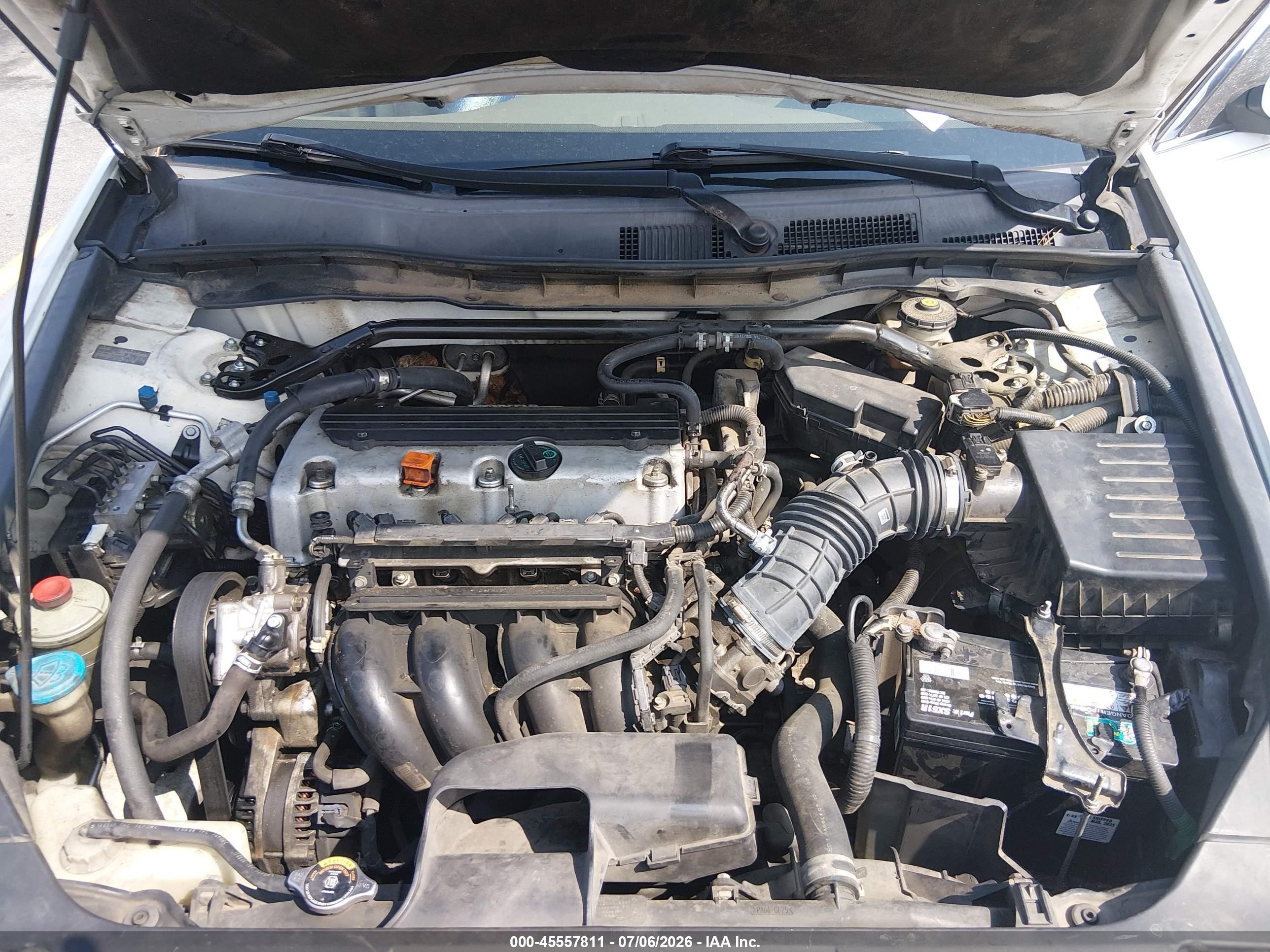 2009 Honda Accord 2.4 Ex White vin: 1HGCP26739A004867