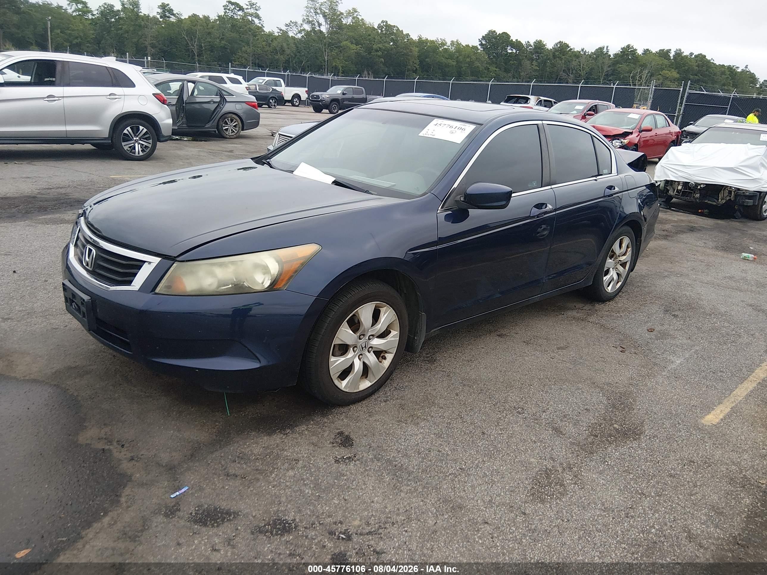 2008 Honda Accord 2.4 Ex Blue vin: 1HGCP26748A055406