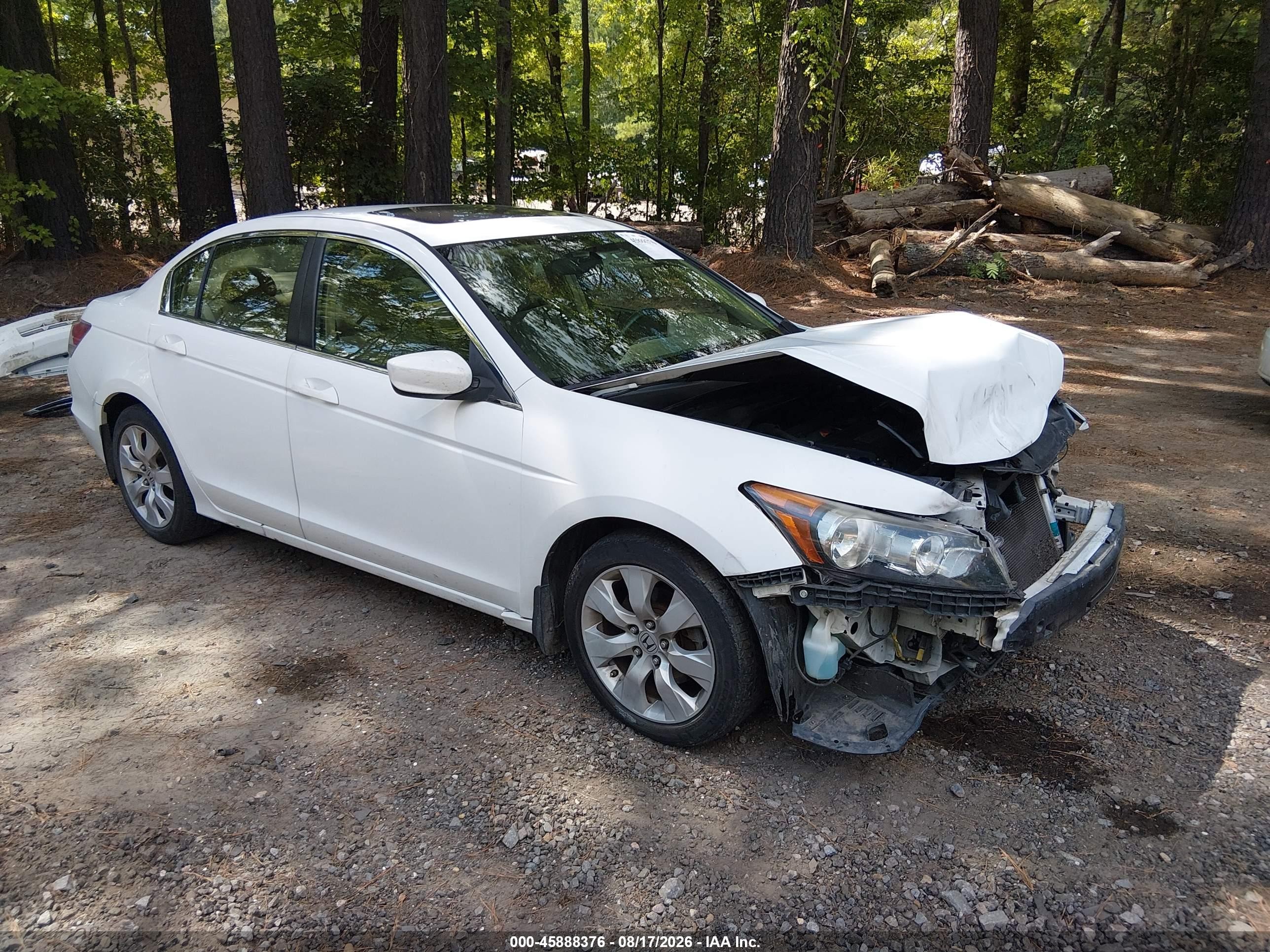2008 Honda Accord 2.4 Ex White vin: 1HGCP26748A087160