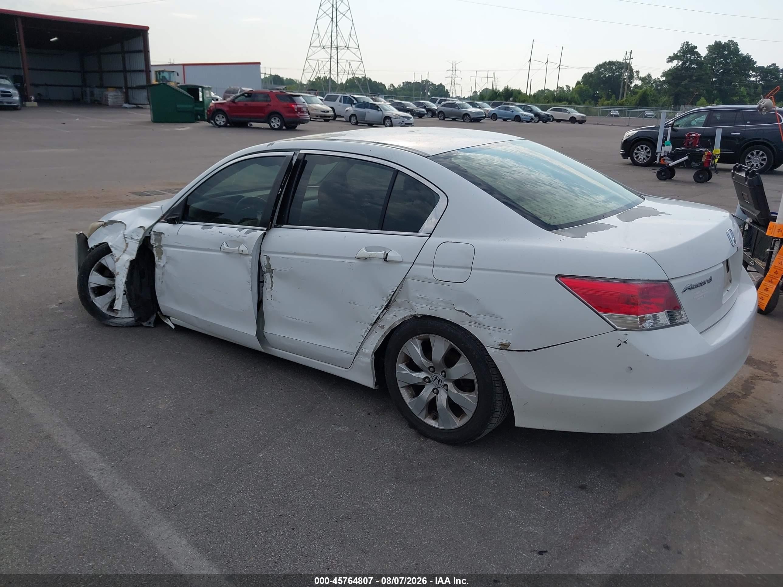 2009 Honda Accord Ex White vin: 1HGCP26749A176776