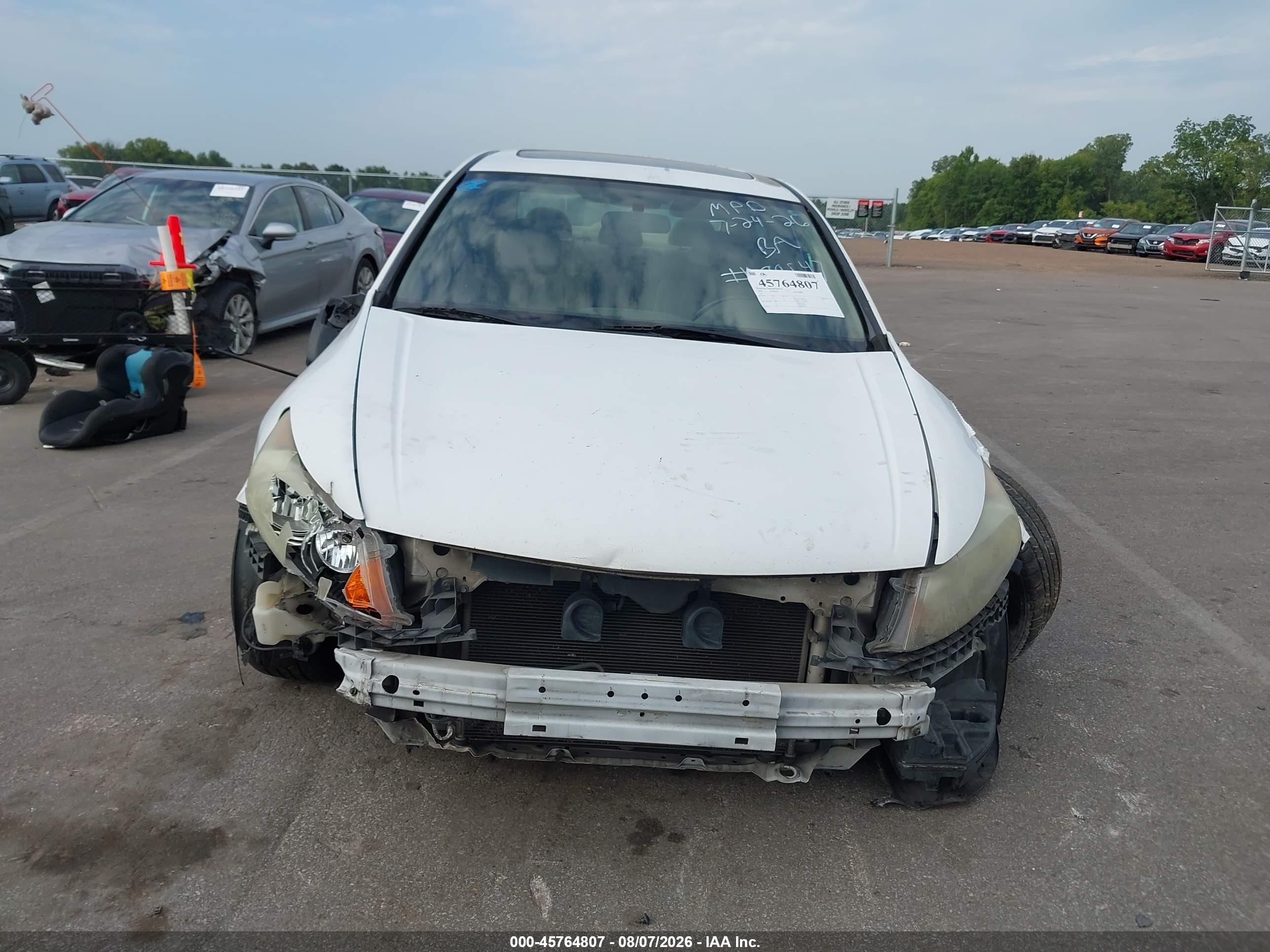 2009 Honda Accord Ex White vin: 1HGCP26749A176776