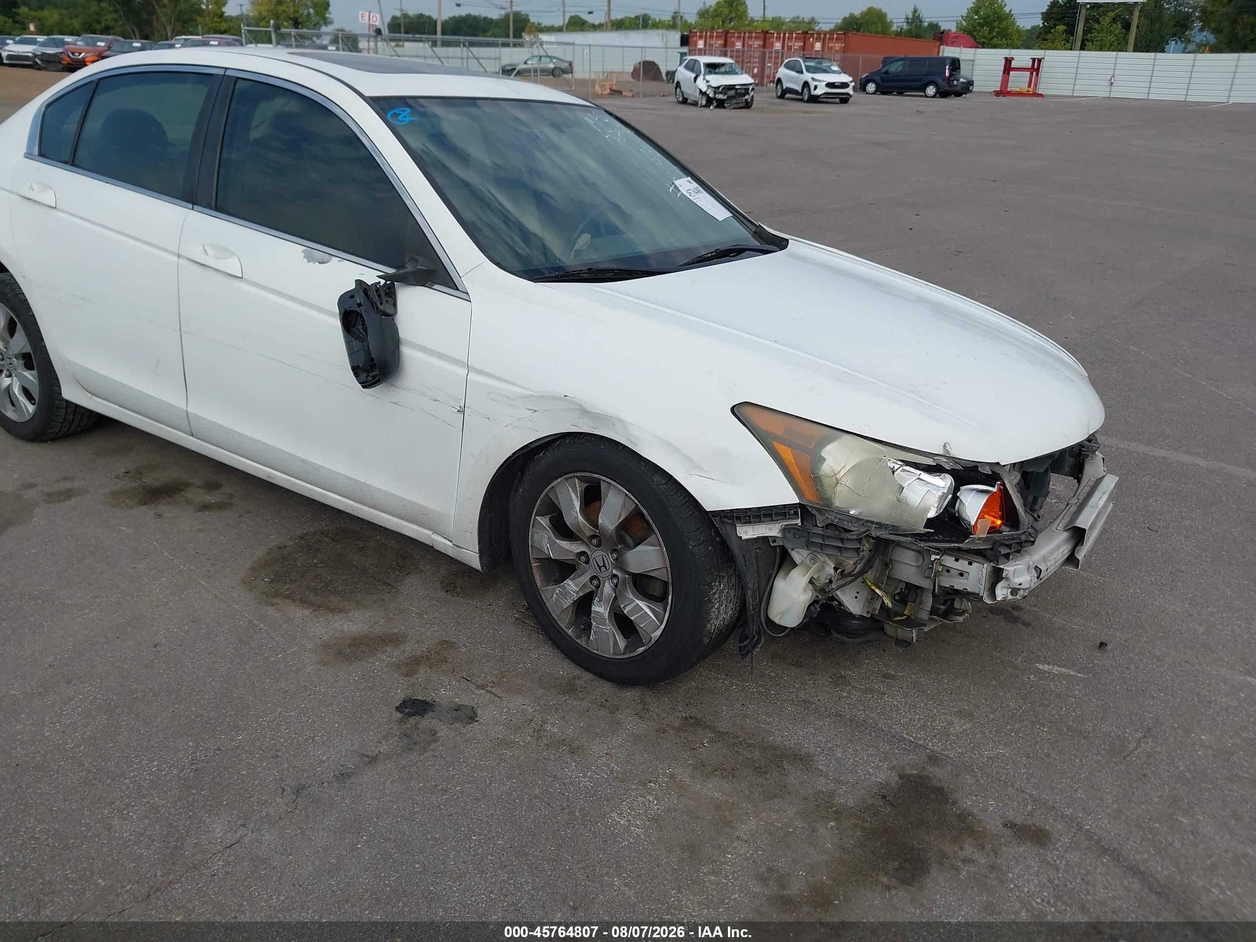 2009 Honda Accord Ex White vin: 1HGCP26749A176776