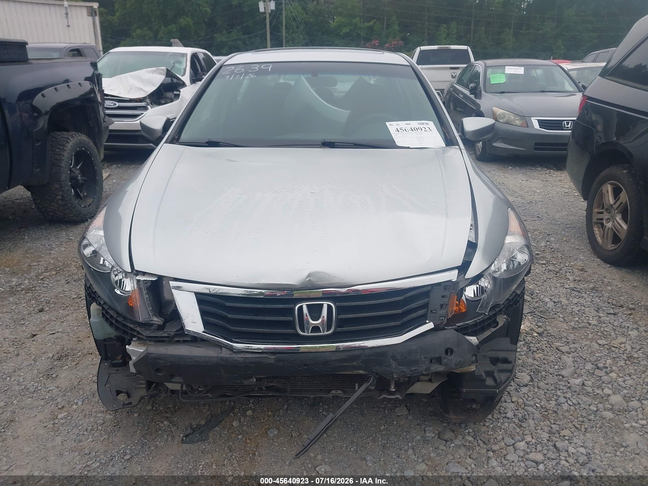 2008 Honda Accord 2.4 Ex Серебряный vin: 1HGCP26758A022639