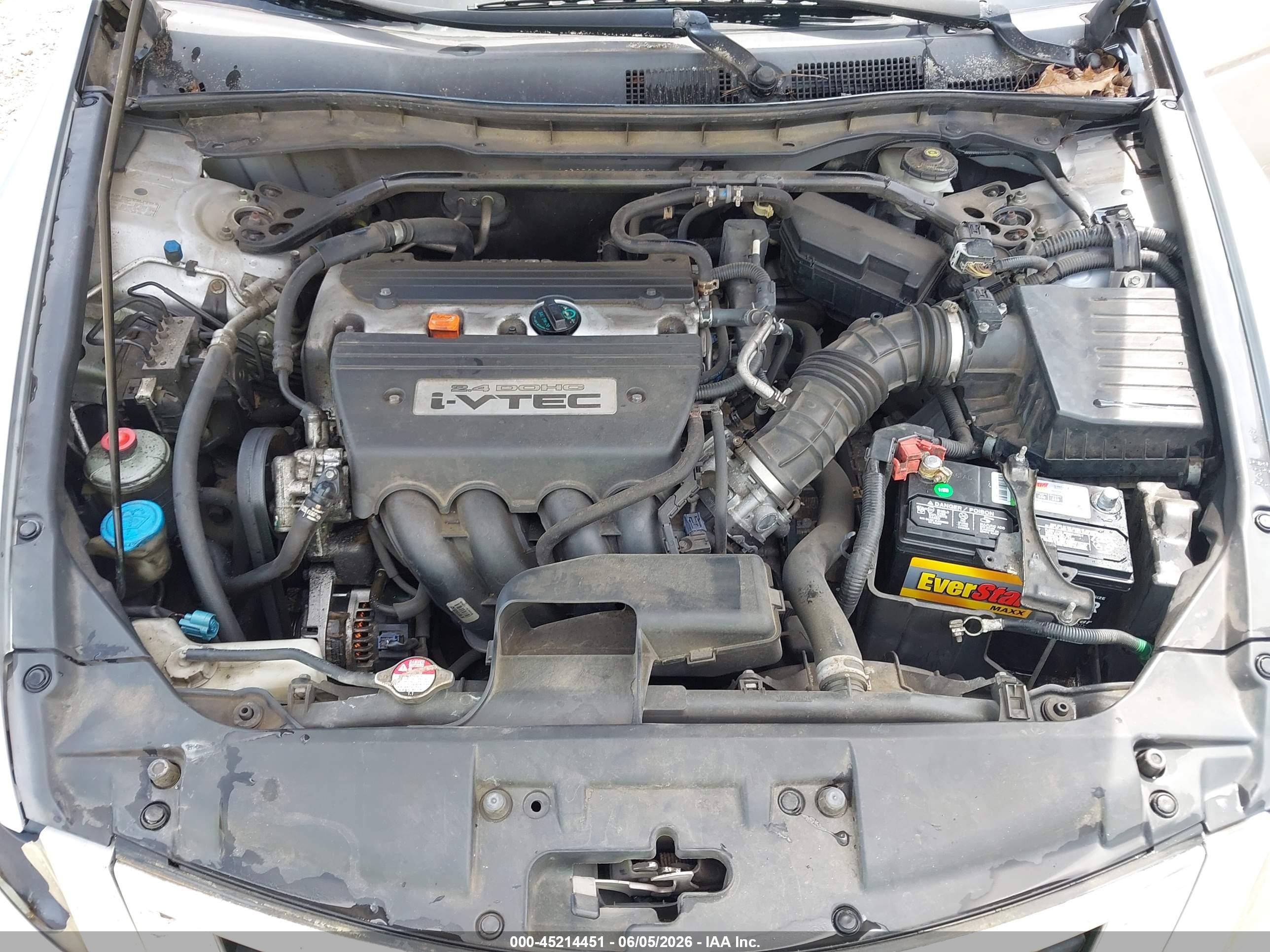 2008 Honda Accord 2.4 Ex Gray vin: 1HGCP26758A073526