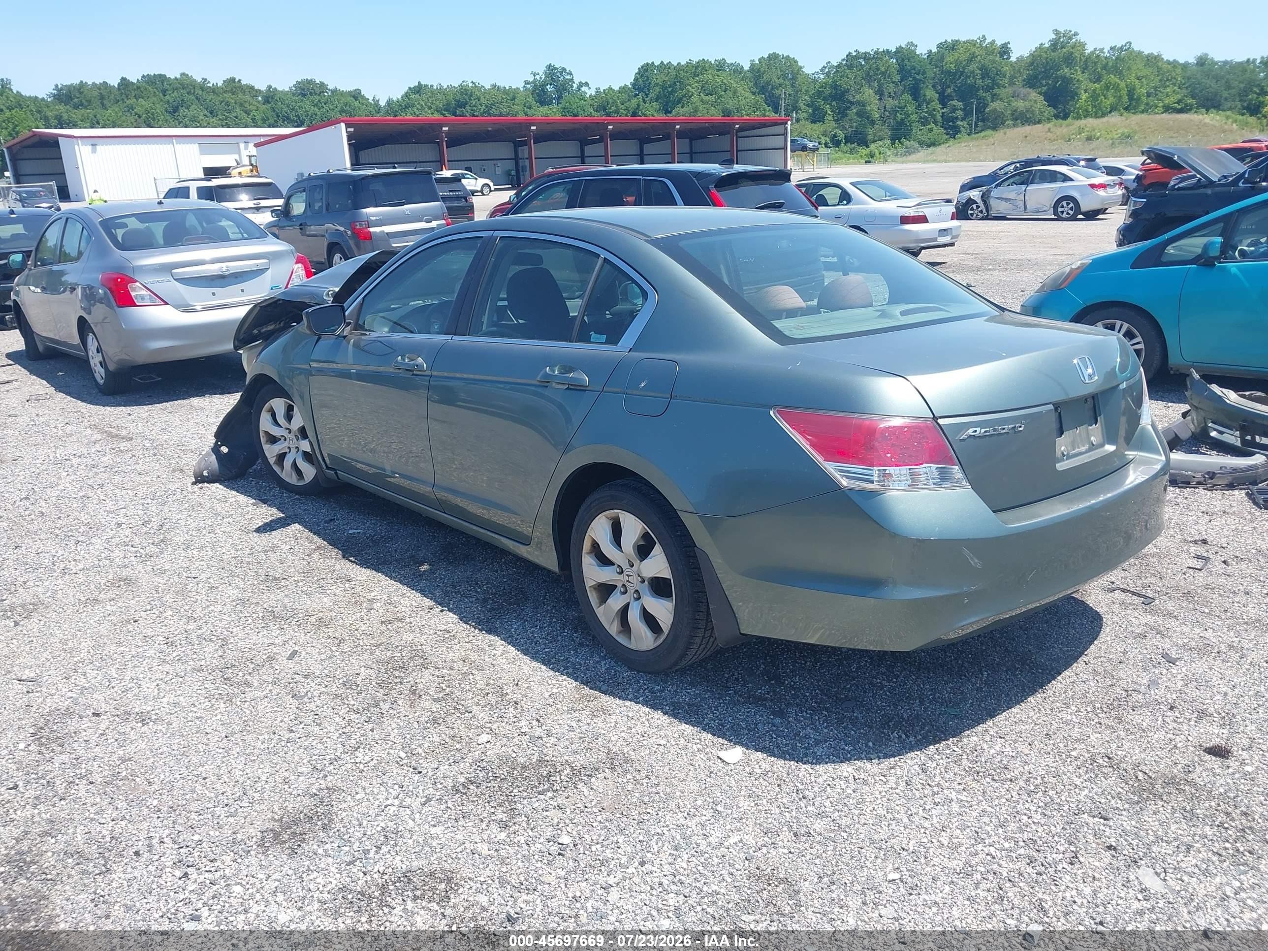 2008 Honda Accord 2.4 Ex Зеленый vin: 1HGCP26758A085904