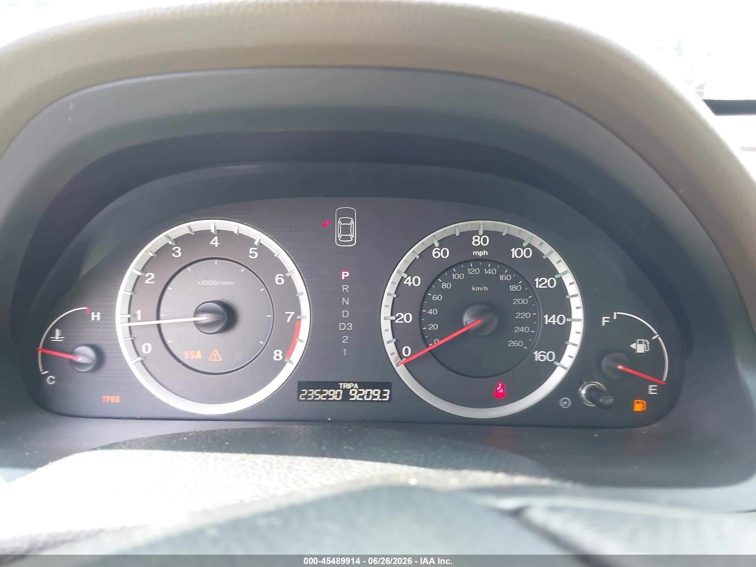 2009 Honda Accord 2.4 Ex Black vin: 1HGCP26759A019824