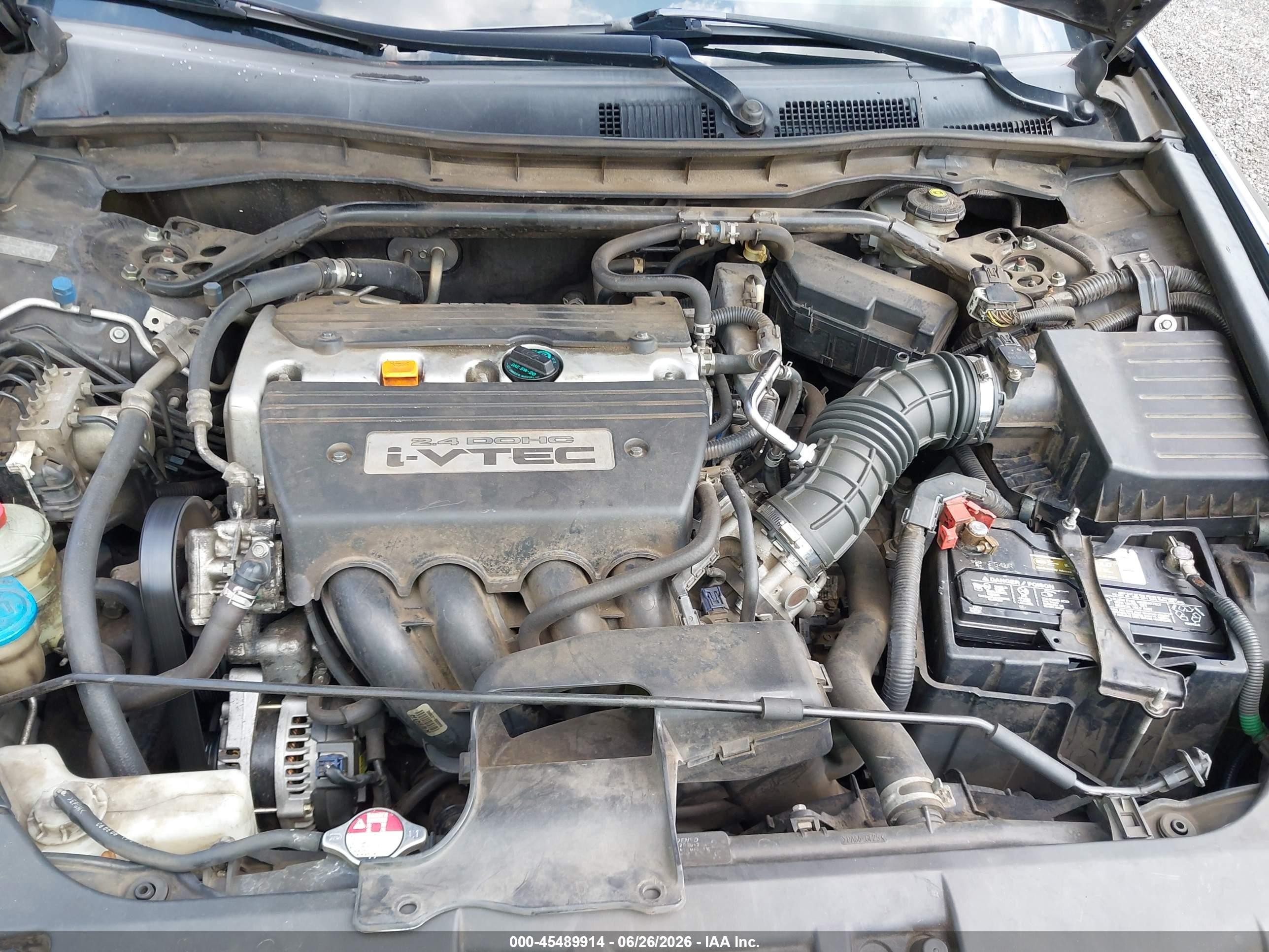 2009 Honda Accord 2.4 Ex Black vin: 1HGCP26759A019824