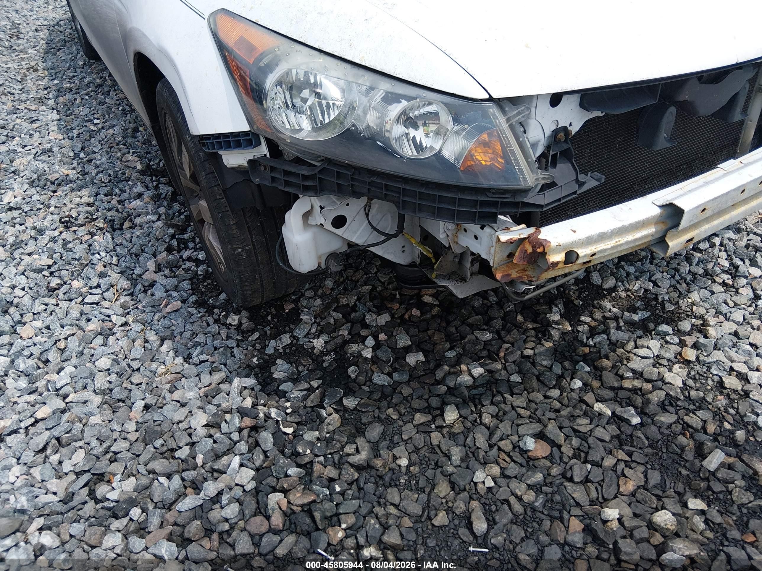 2009 Honda Accord 2.4 Ex White vin: 1HGCP26759A140823