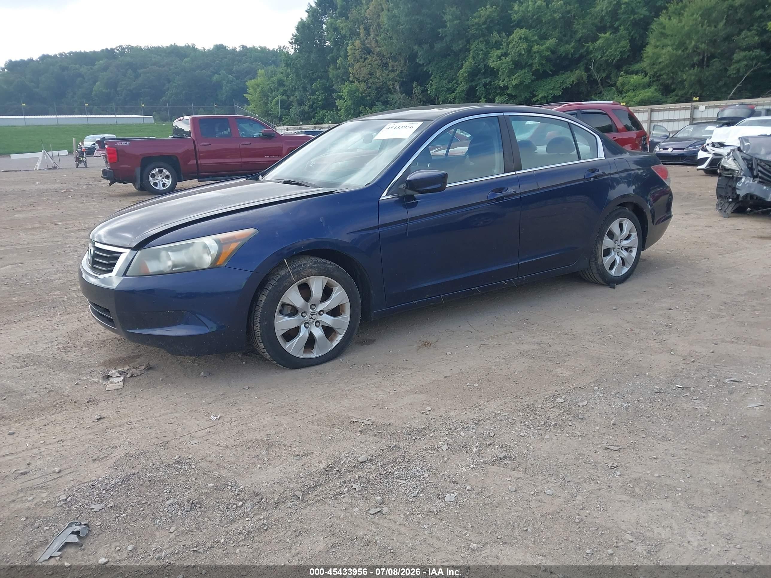 2009 Honda Accord 2.4 Ex Blue vin: 1HGCP26759A164734