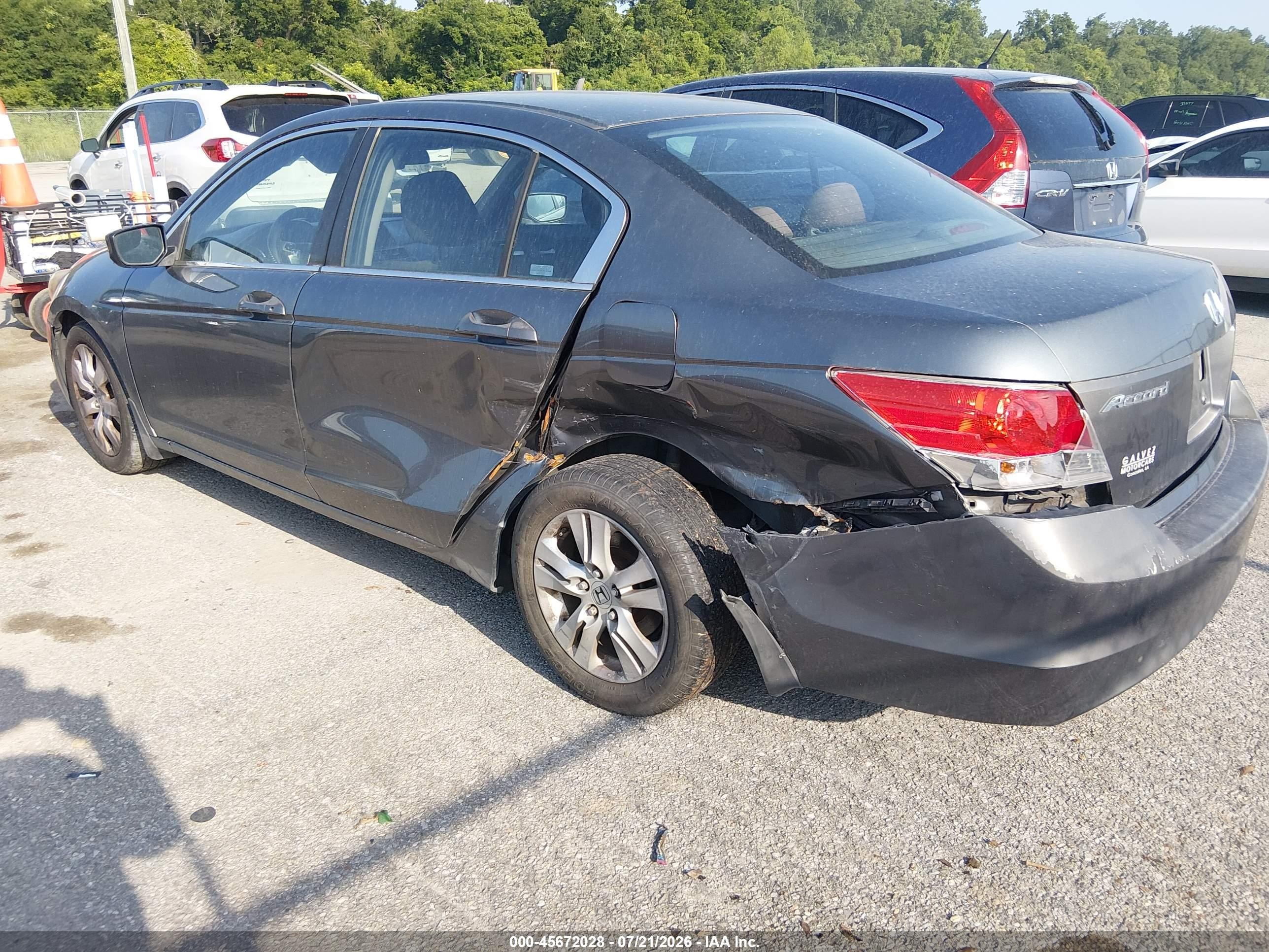 2008 Honda Accord 2.4 Ex Gray vin: 1HGCP26768A095017