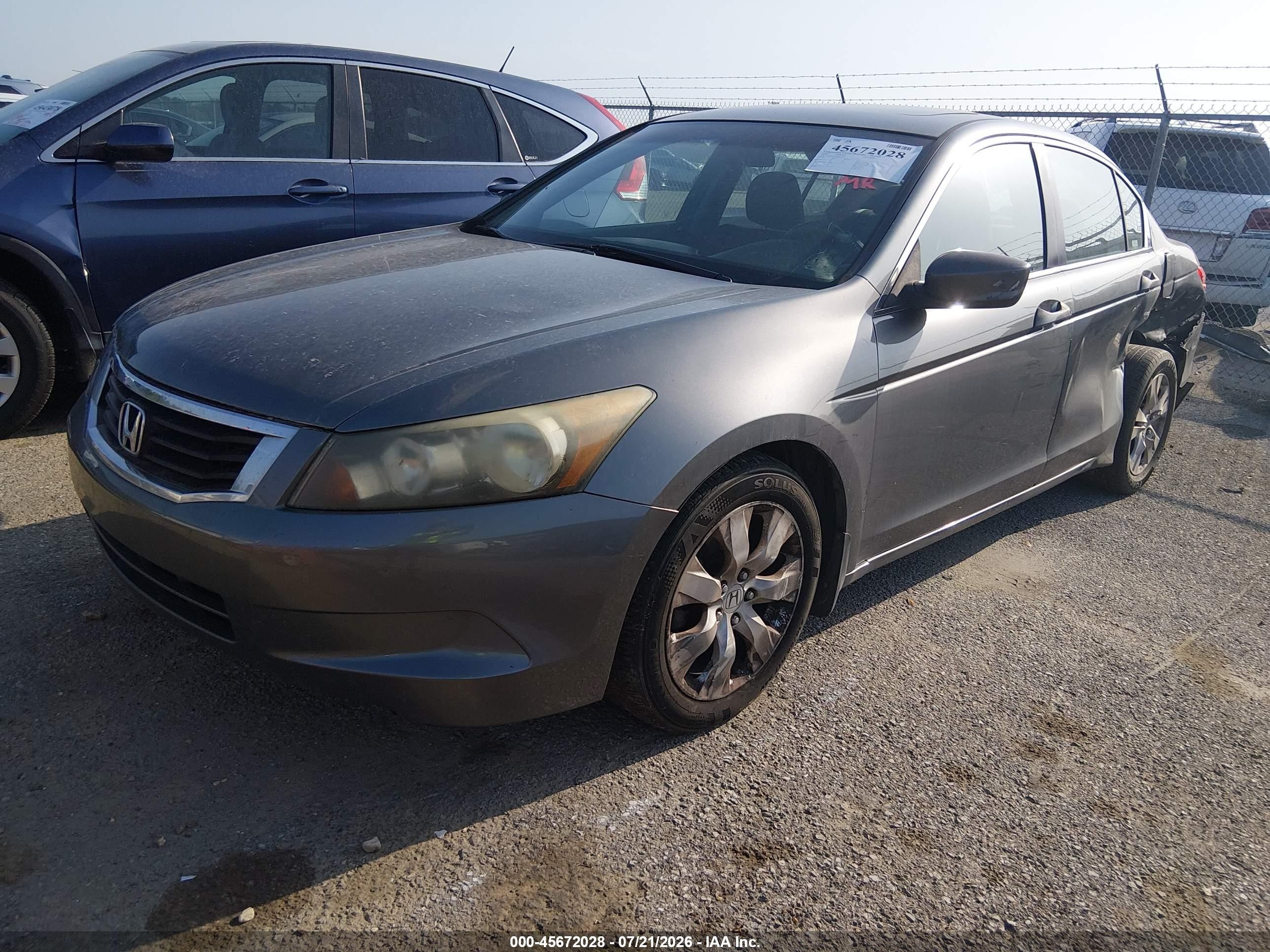 2008 Honda Accord 2.4 Ex Gray vin: 1HGCP26768A095017