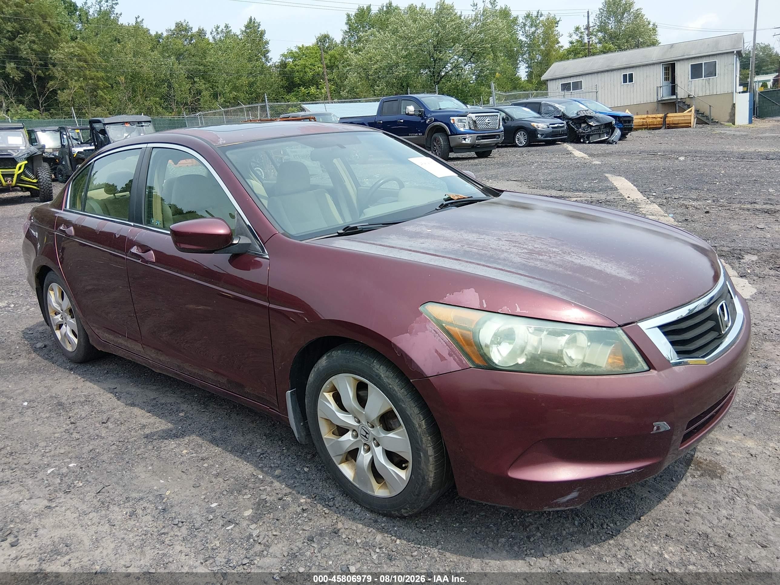 2008 Honda Accord 2.4 Ex Red vin: 1HGCP26768A124032