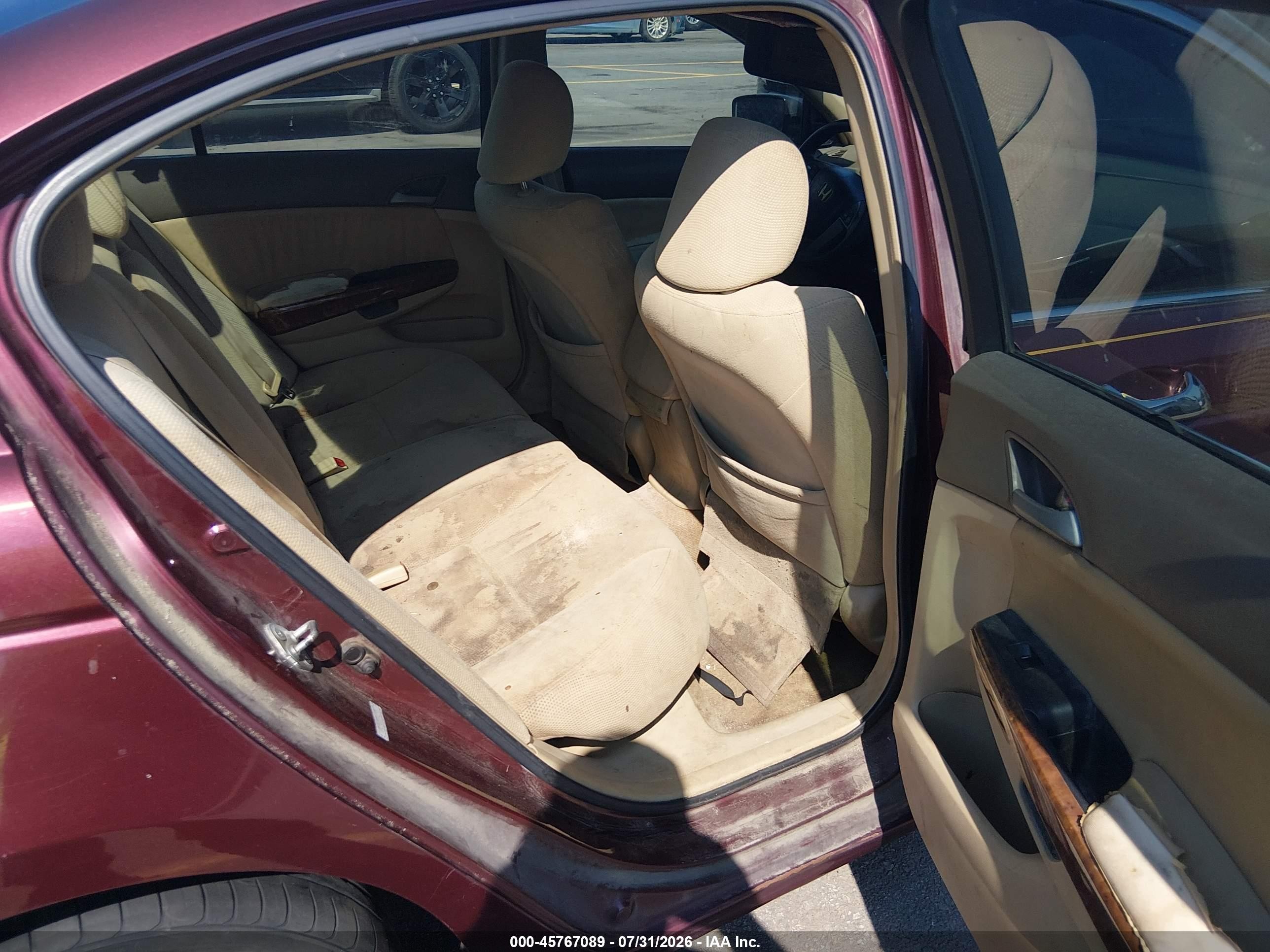 2009 Honda Accord 2.4 Ex Красный vin: 1HGCP26769A016060