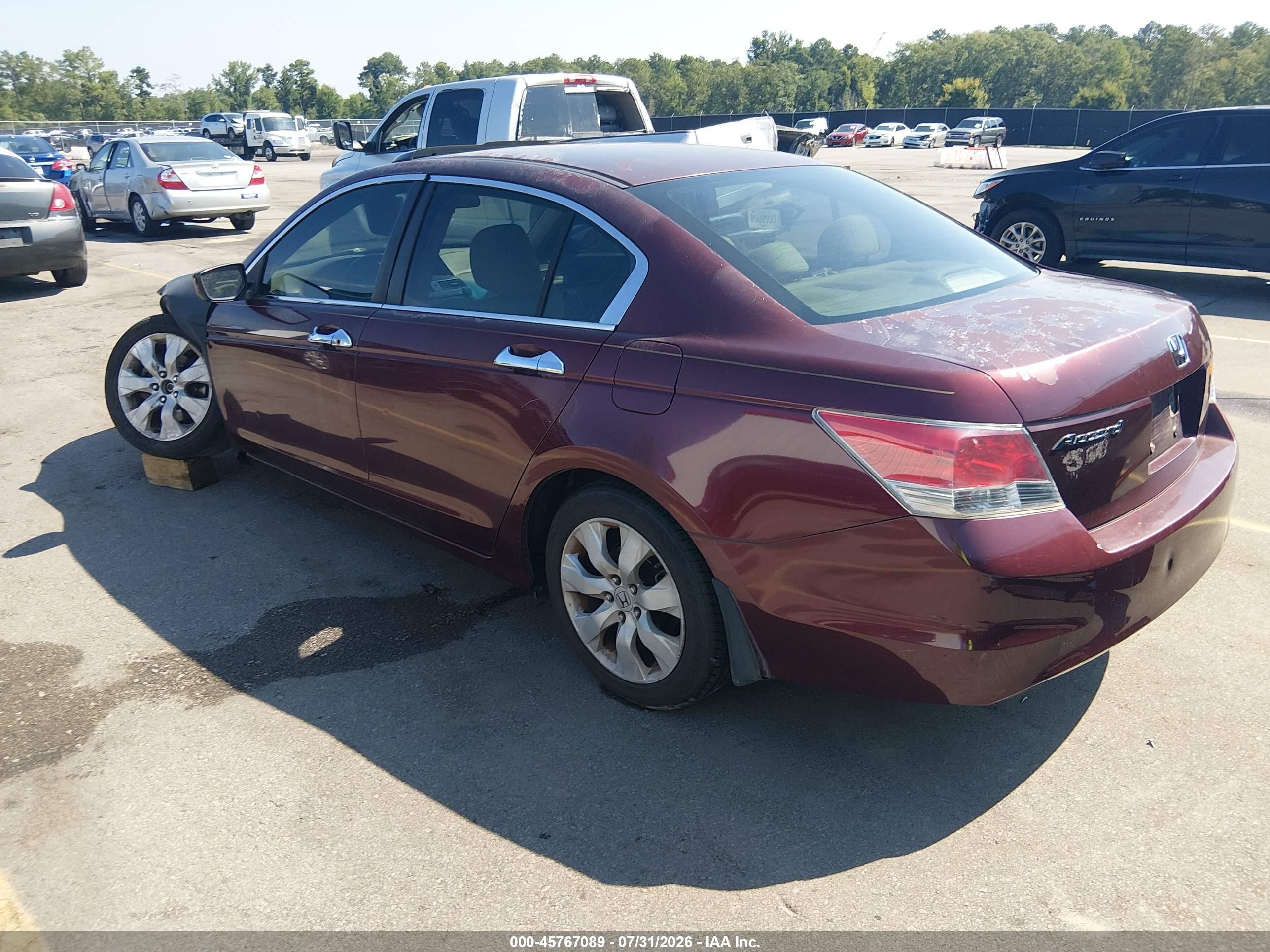 2009 Honda Accord 2.4 Ex Красный vin: 1HGCP26769A016060
