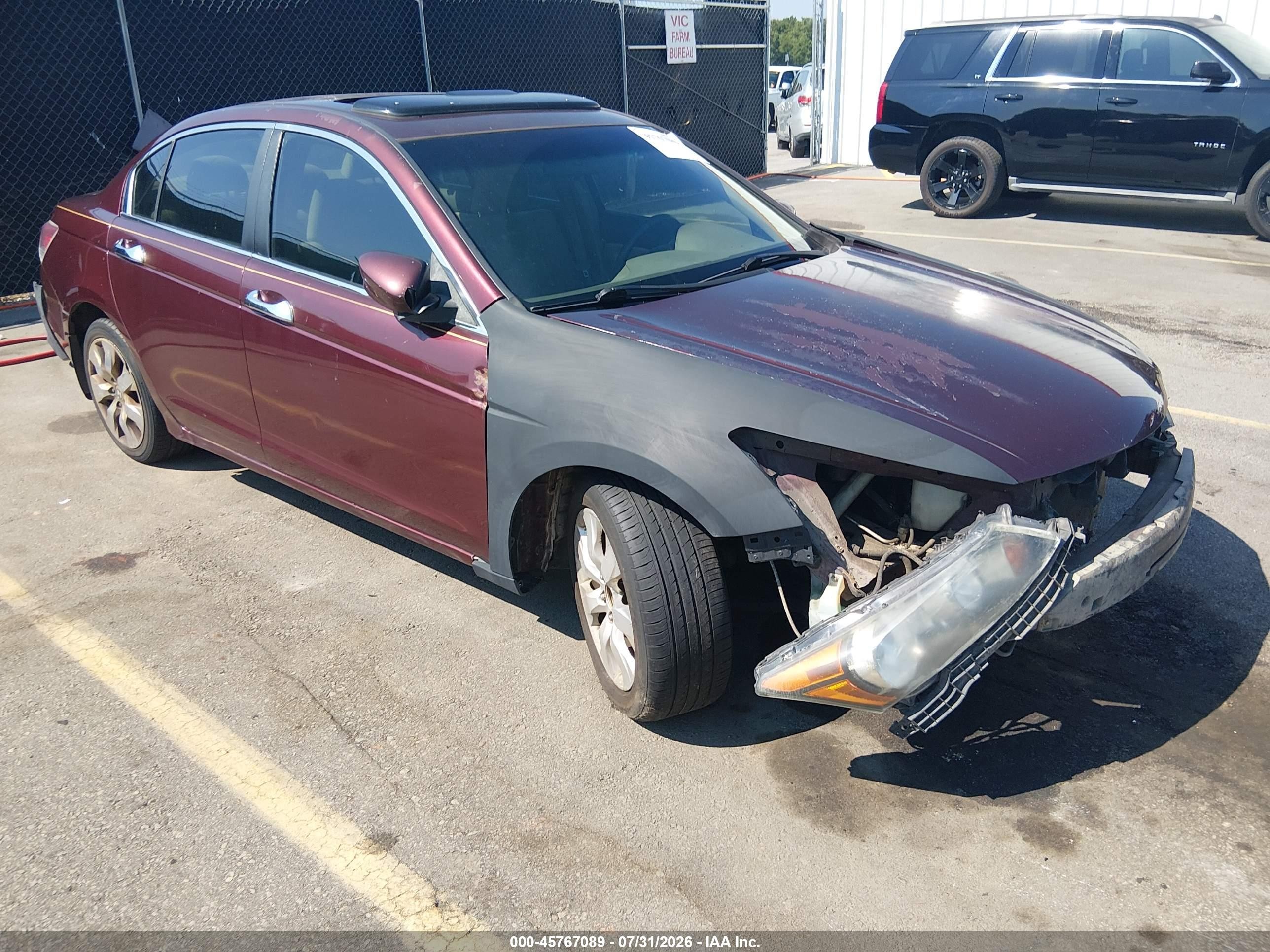 2009 Honda Accord 2.4 Ex Red vin: 1HGCP26769A016060