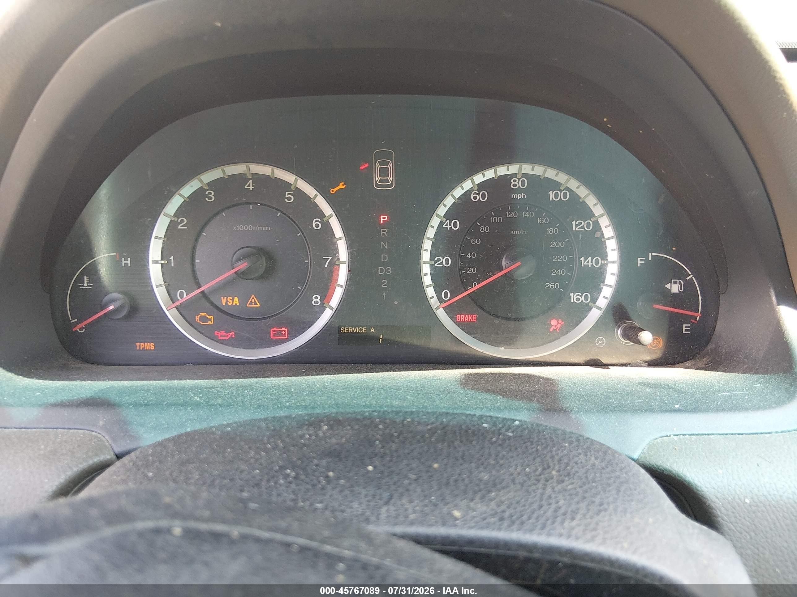 2009 Honda Accord 2.4 Ex Красный vin: 1HGCP26769A016060