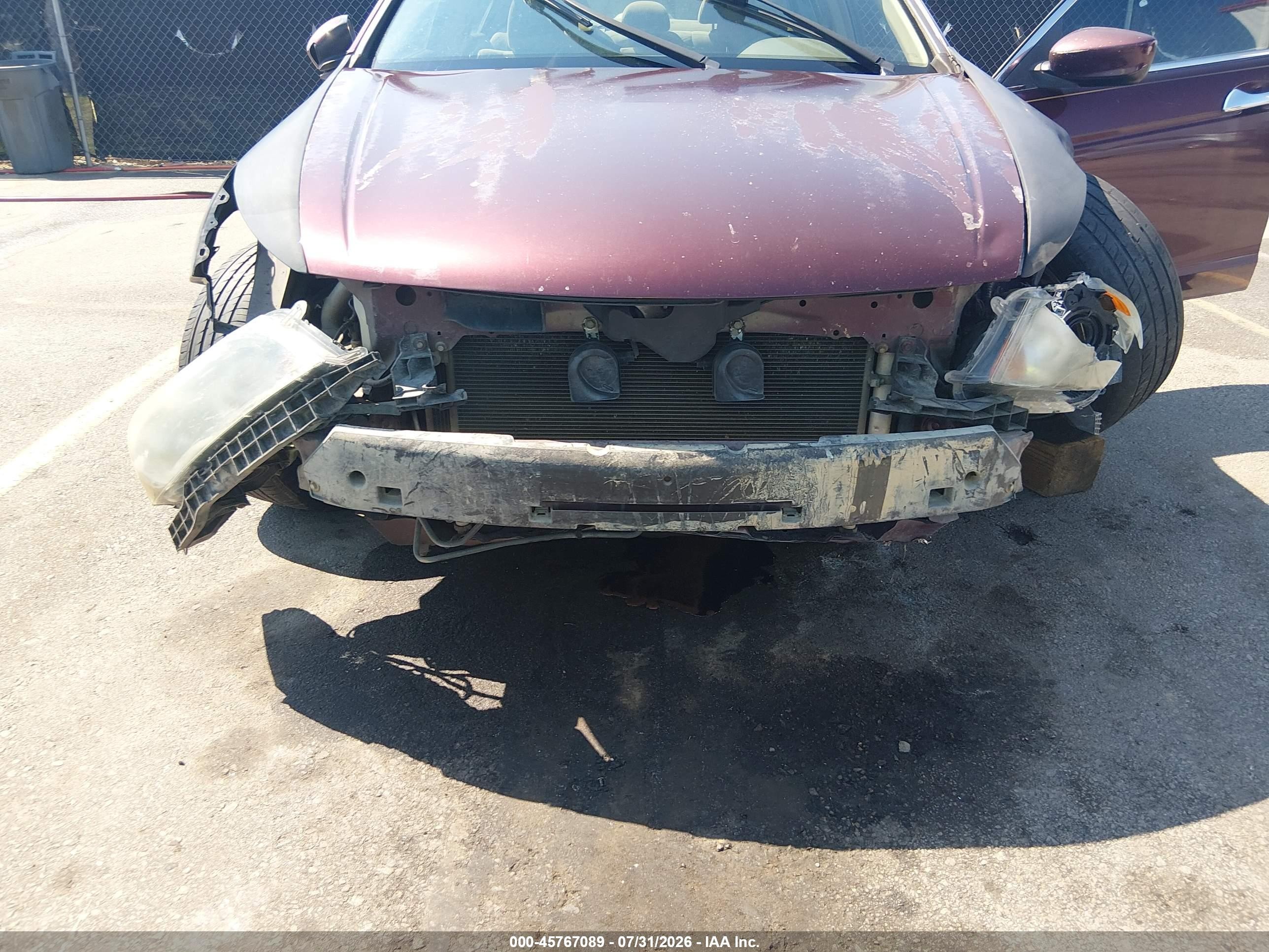 2009 Honda Accord 2.4 Ex Красный vin: 1HGCP26769A016060