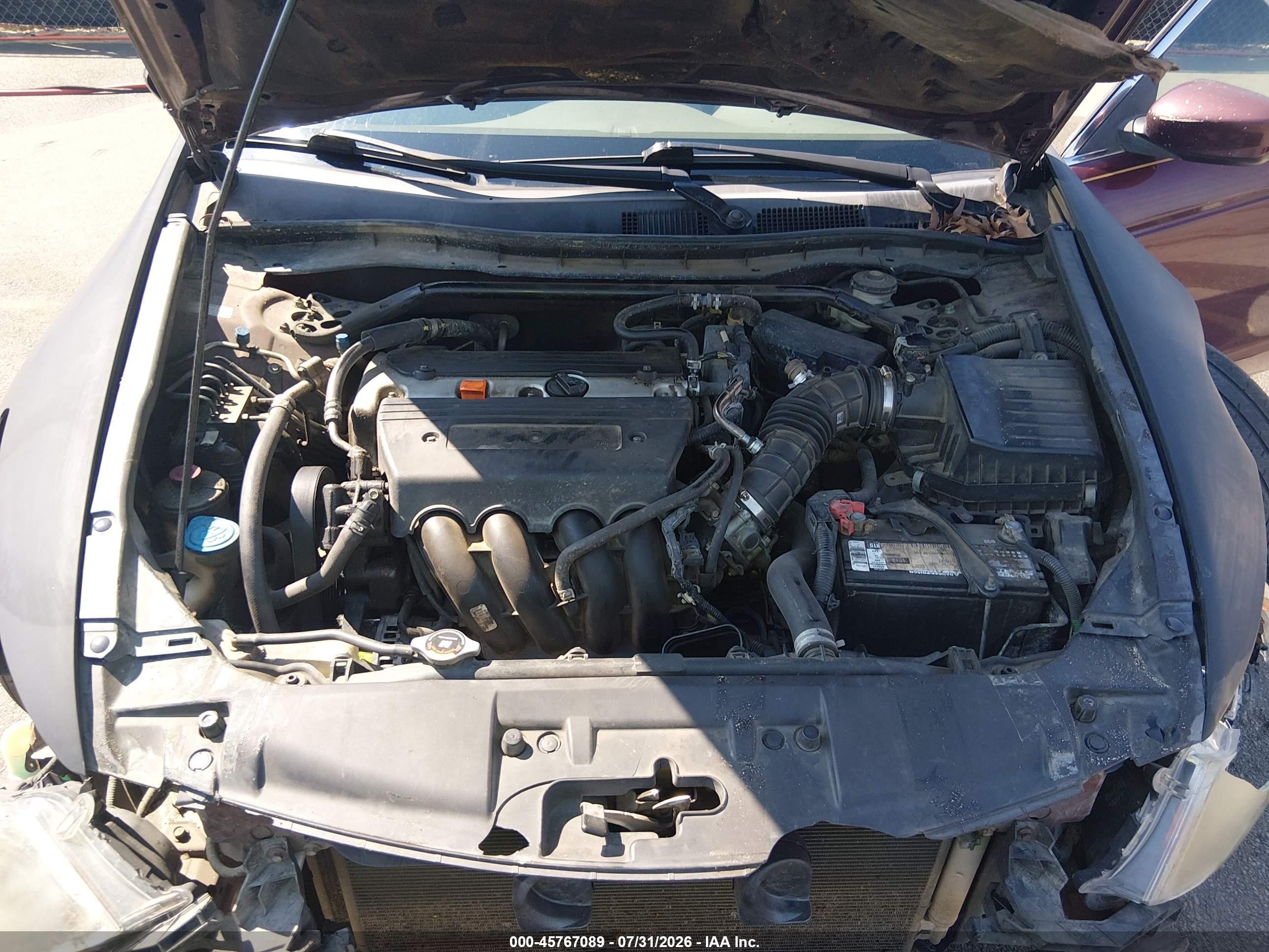 2009 Honda Accord 2.4 Ex Красный vin: 1HGCP26769A016060