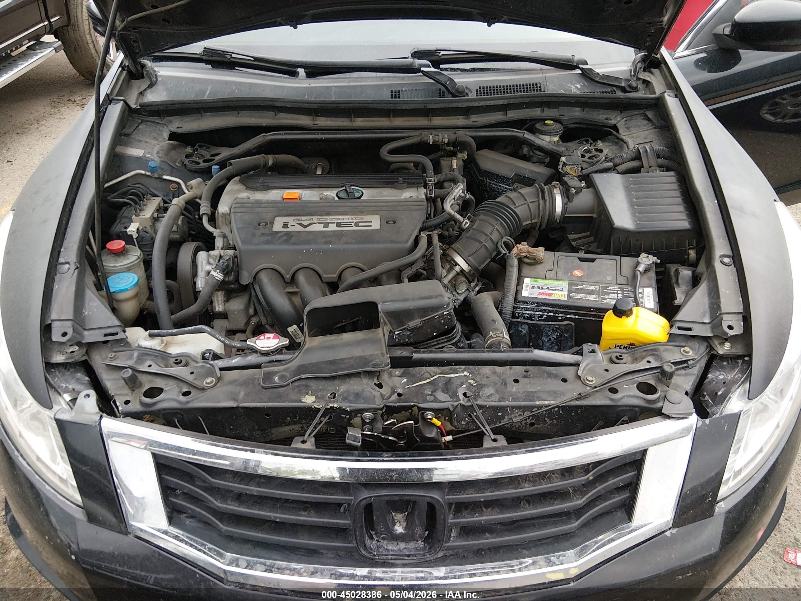 2008 Honda Accord 2.4 Ex Black vin: 1HGCP26778A017118