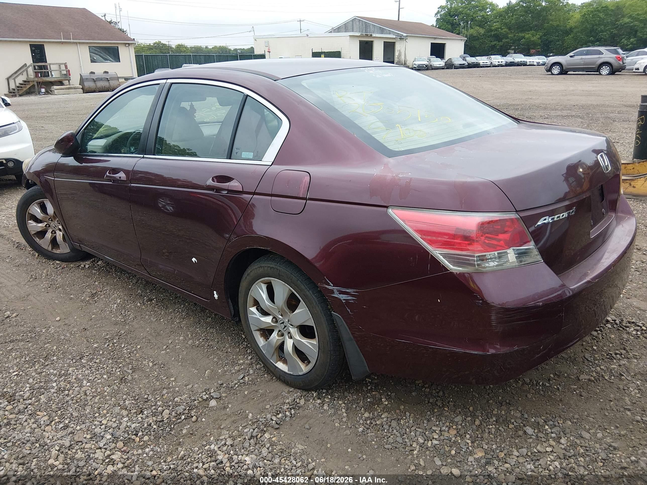2008 Honda Accord 2.4 Ex Maroon vin: 1HGCP26778A029110