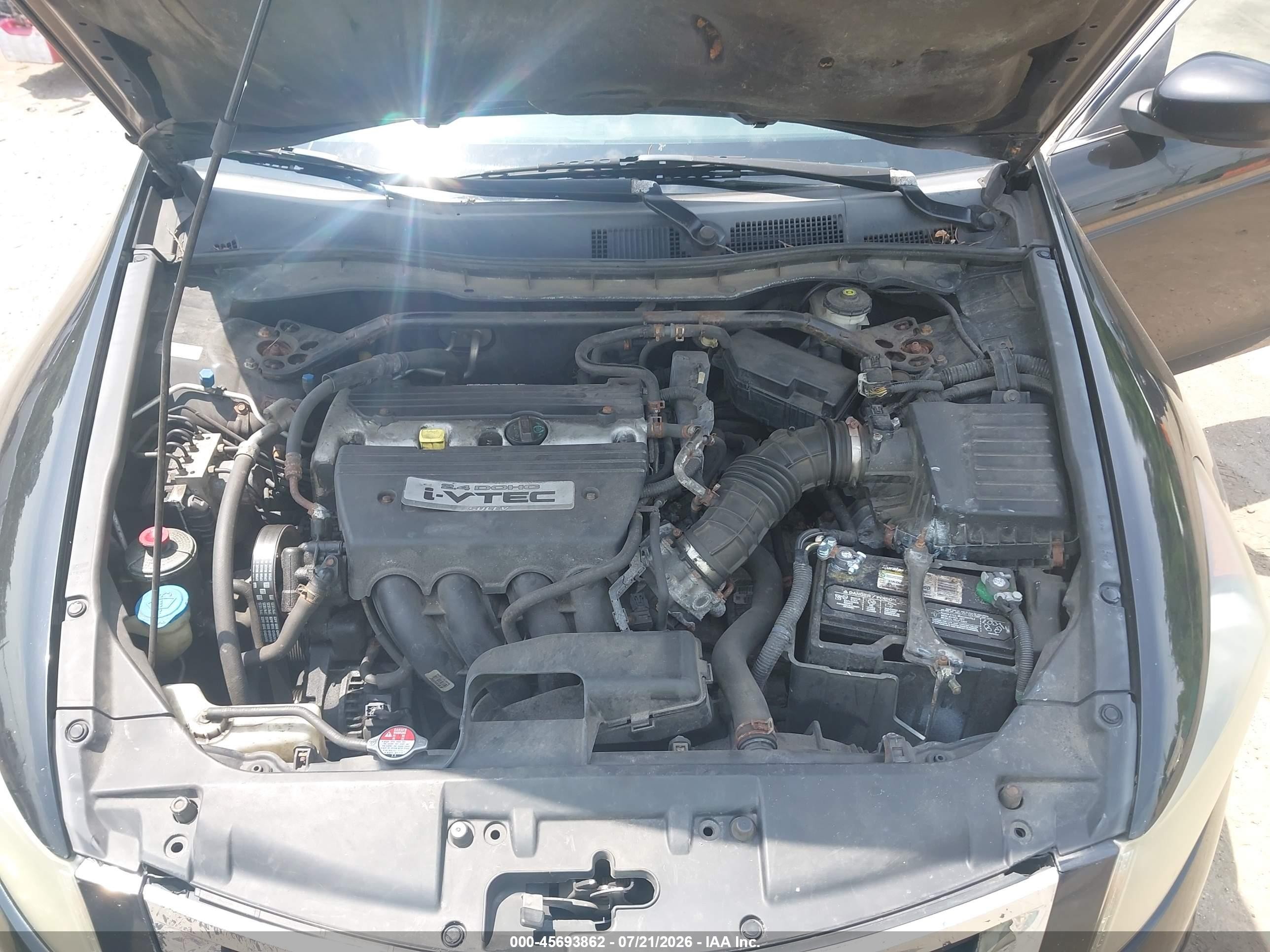 2008 Honda Accord 2.4 Ex Black vin: 1HGCP26778A090067