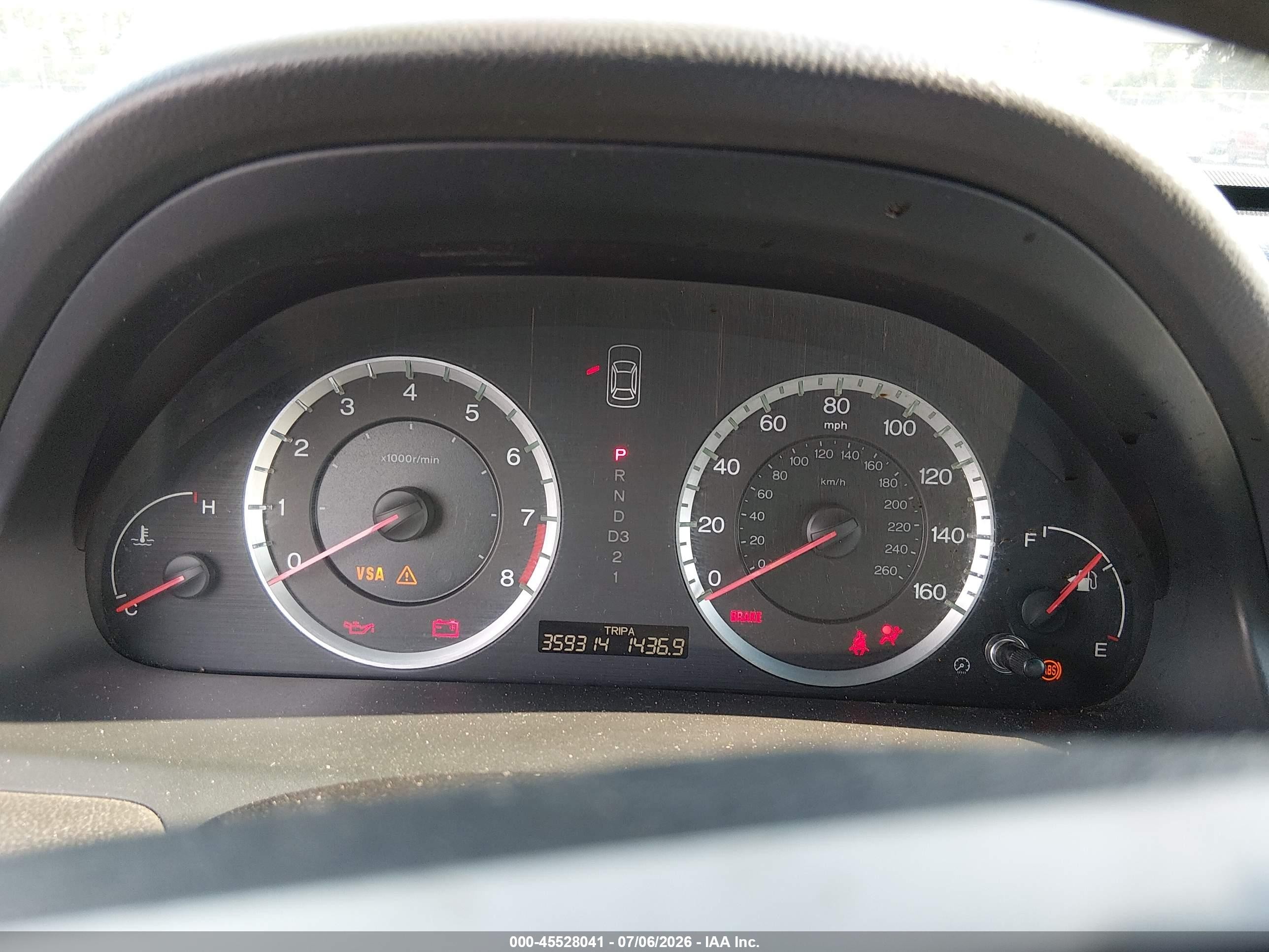2008 Honda Accord 2.4 Ex Серебряный vin: 1HGCP26788A133394