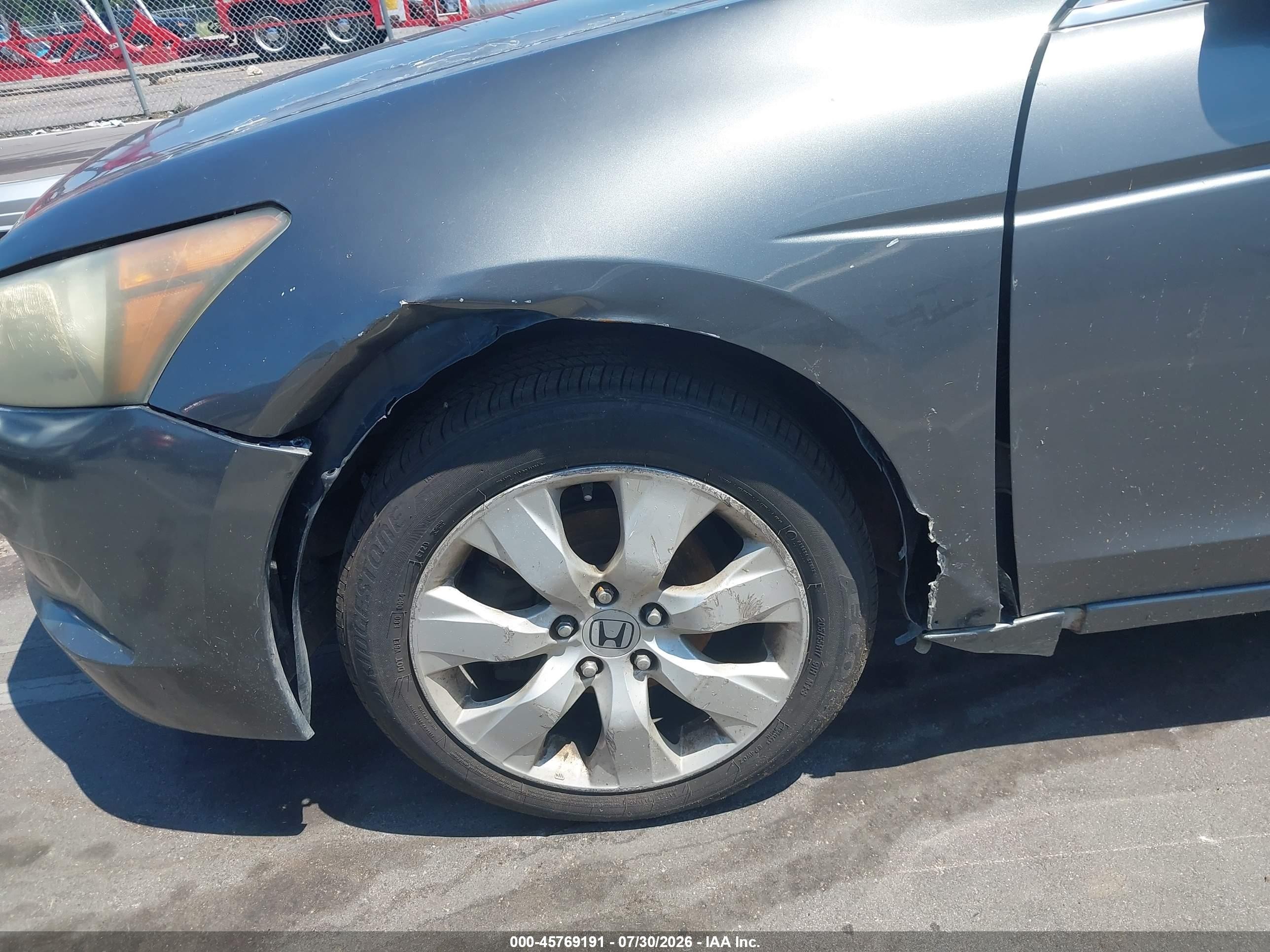 2008 Honda Accord 2.4 Ex Gray vin: 1HGCP26788A145948
