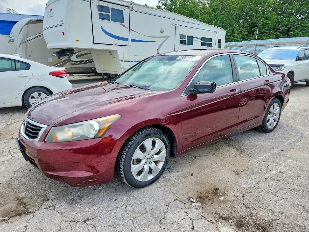 2009 Honda Accord Ex Burgundy vin: 1HGCP26789A149709