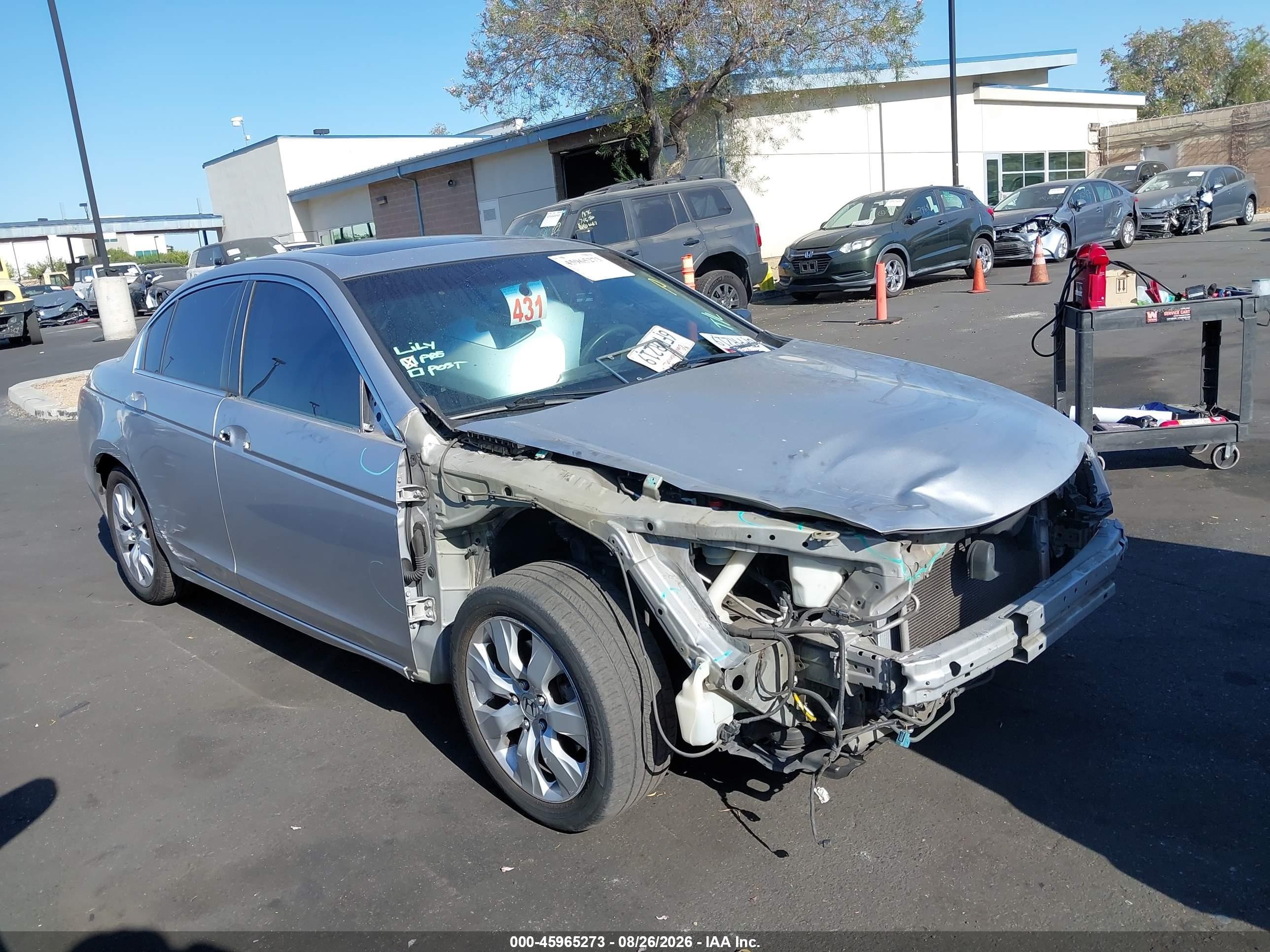 2008 Honda Accord 2.4 Ex Silver vin: 1HGCP26798A160751