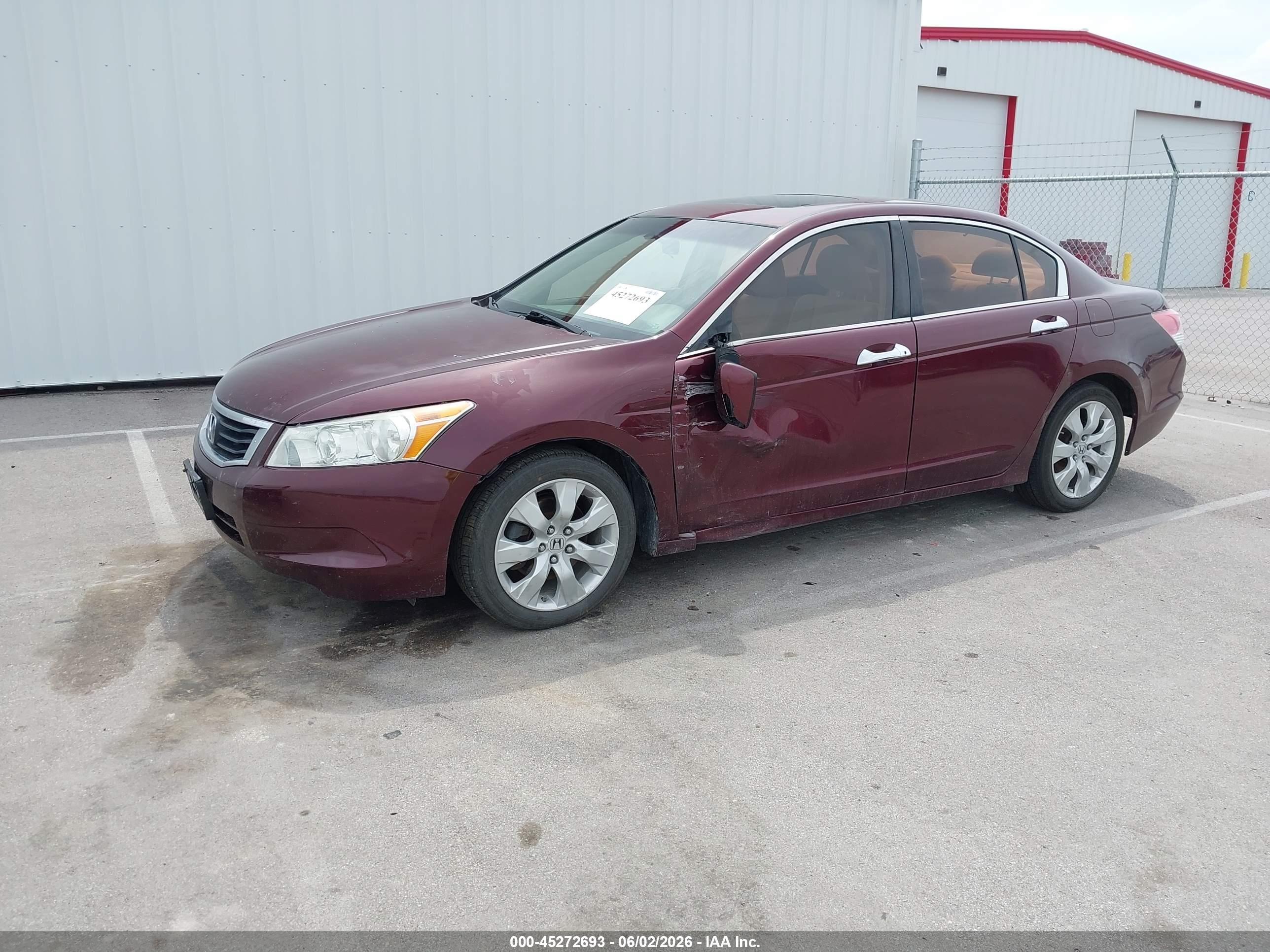 2009 Honda Accord 2.4 Ex Maroon vin: 1HGCP26799A064782